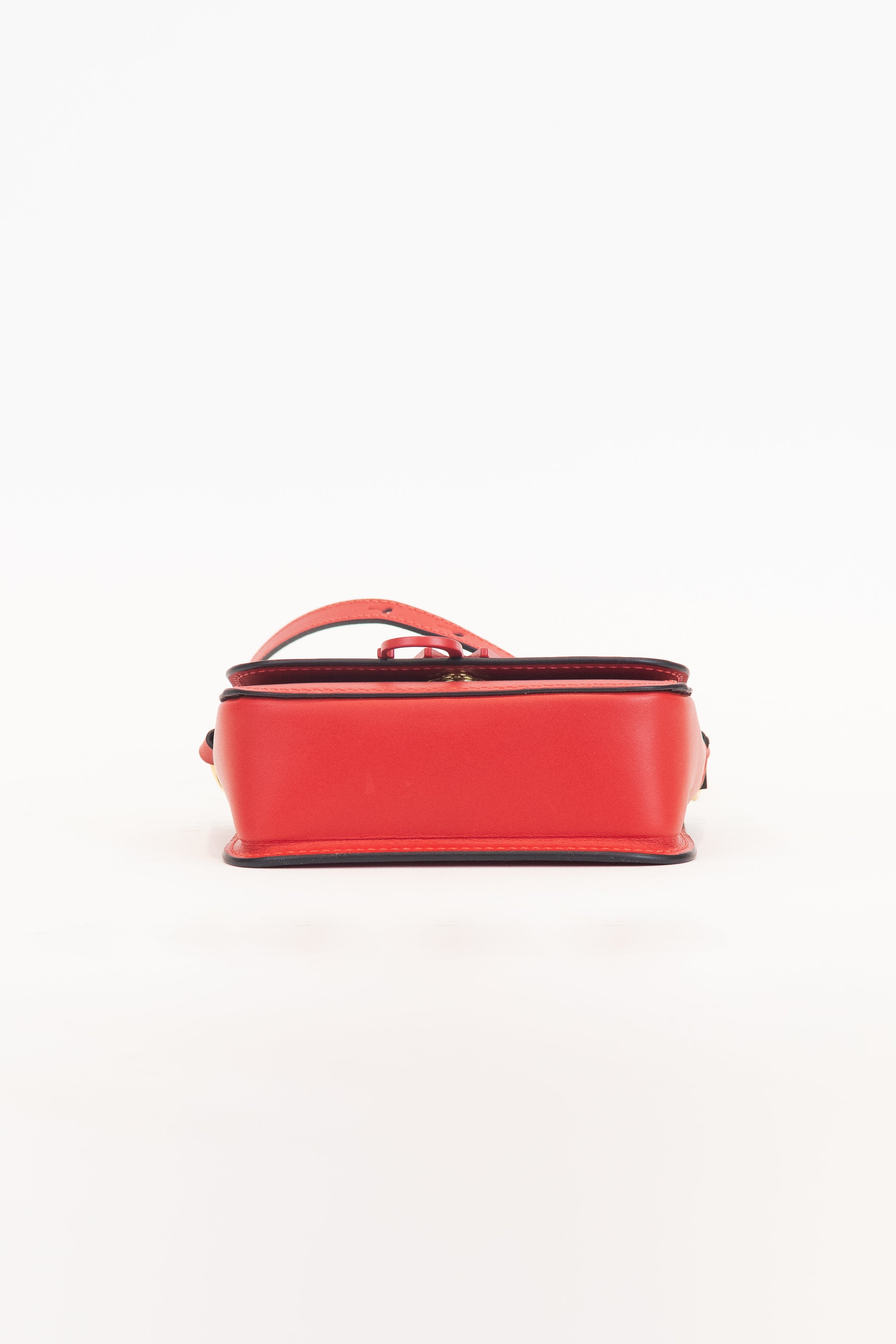 Red Mini Leather Cross Body Bag Leather