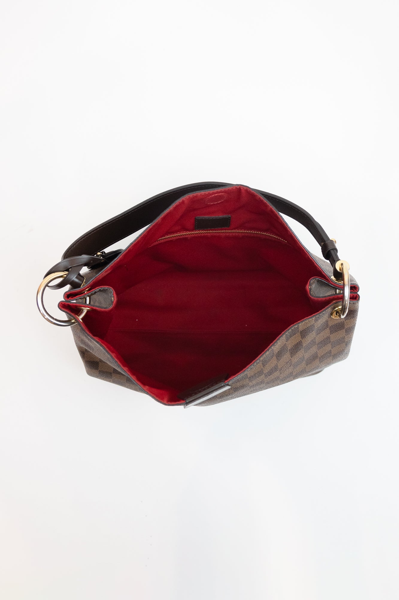 Damier Ebene Graceful PM Shoulder Bag Coated Canvas