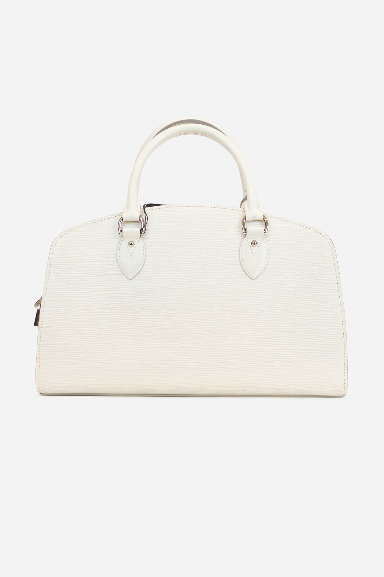 White Epi Leather Pont Neuf PM Tote Handbag