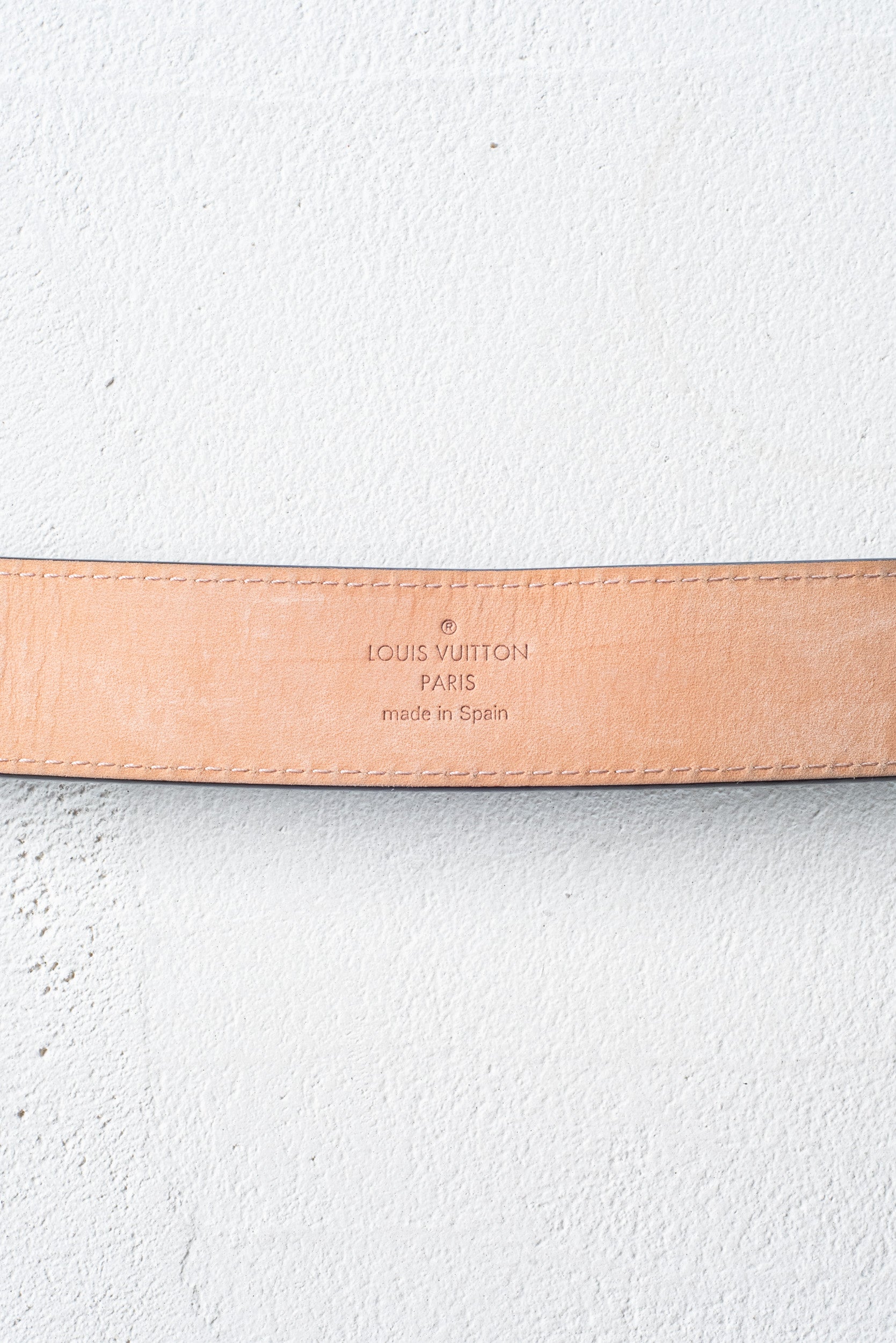 Black Initiales Silver Buckle Belt