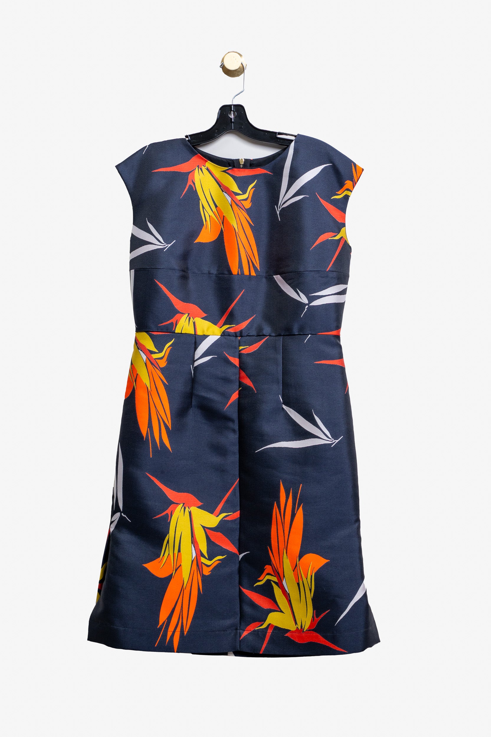 Jacquared Kapfu Navy Orange Dress Polyester