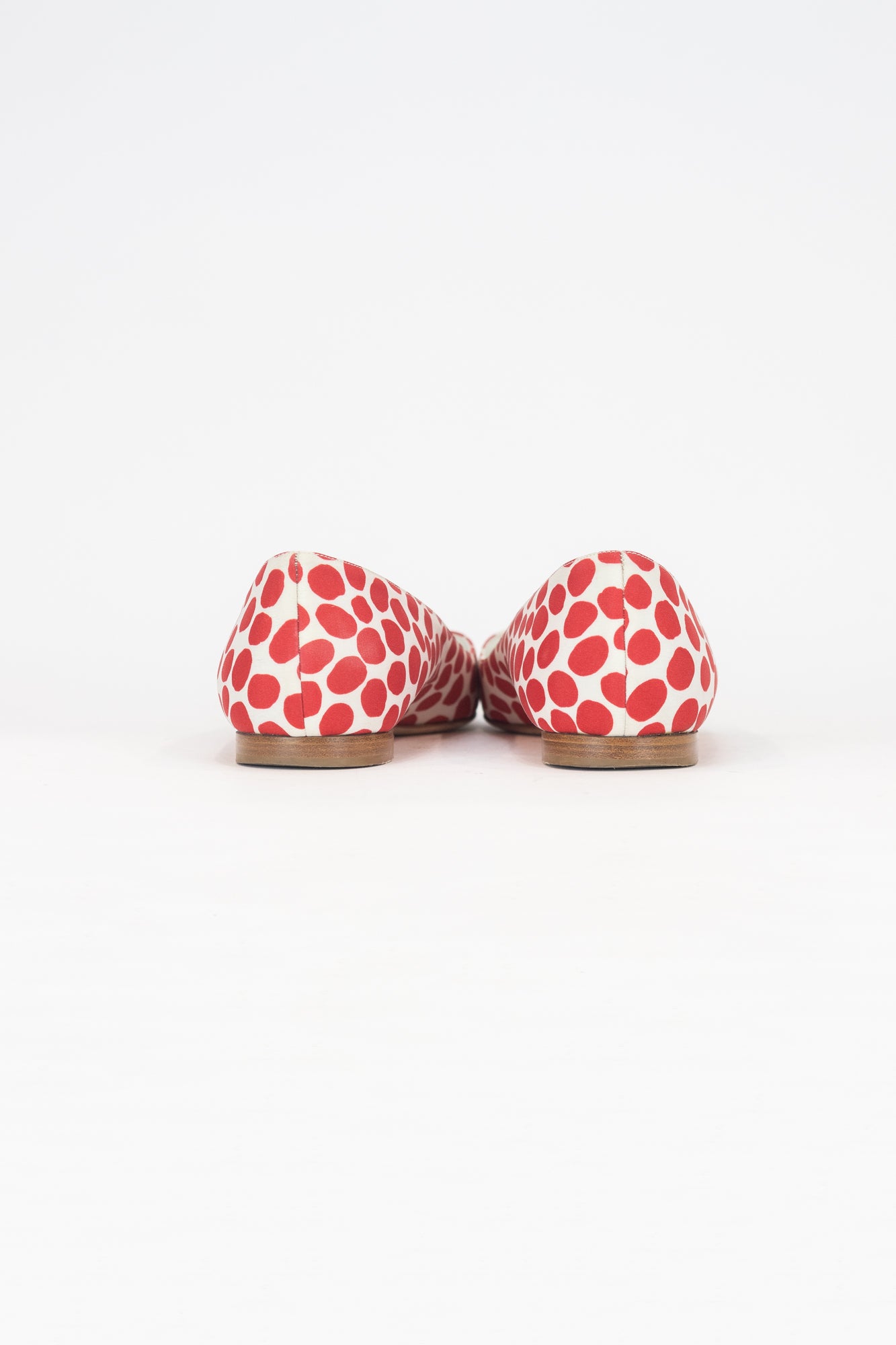 Red Poka Dot Pointed Toe Flat