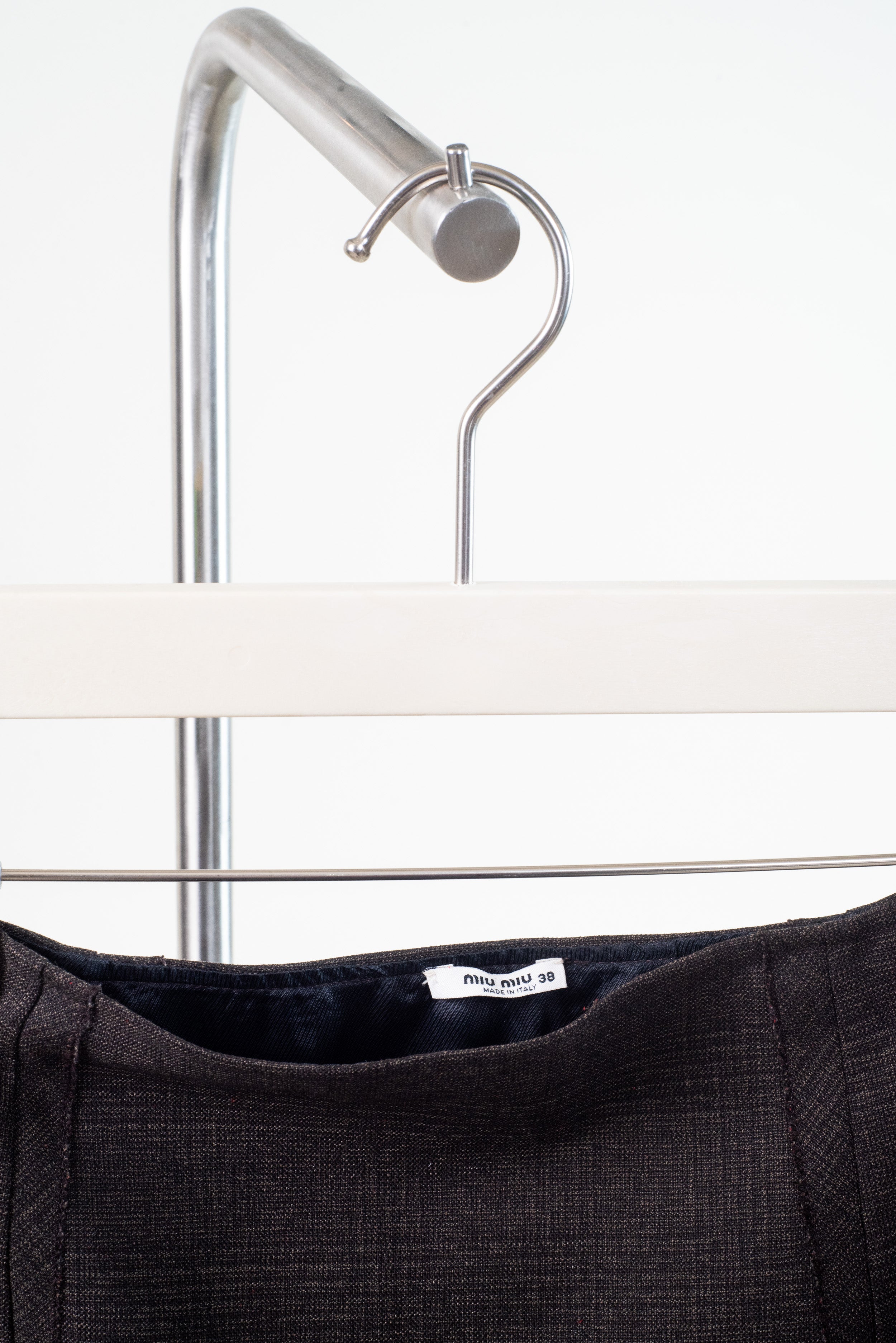 Vintage Brown Drop Waist Mini Skirt