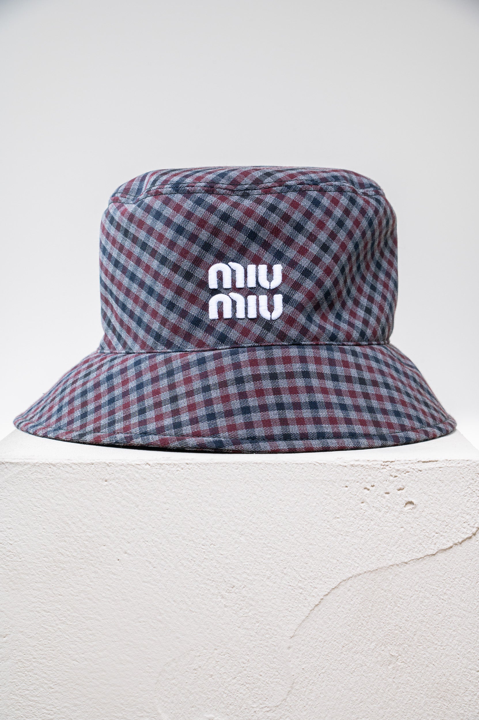 Plaid Bucket Virgin Wool Hat