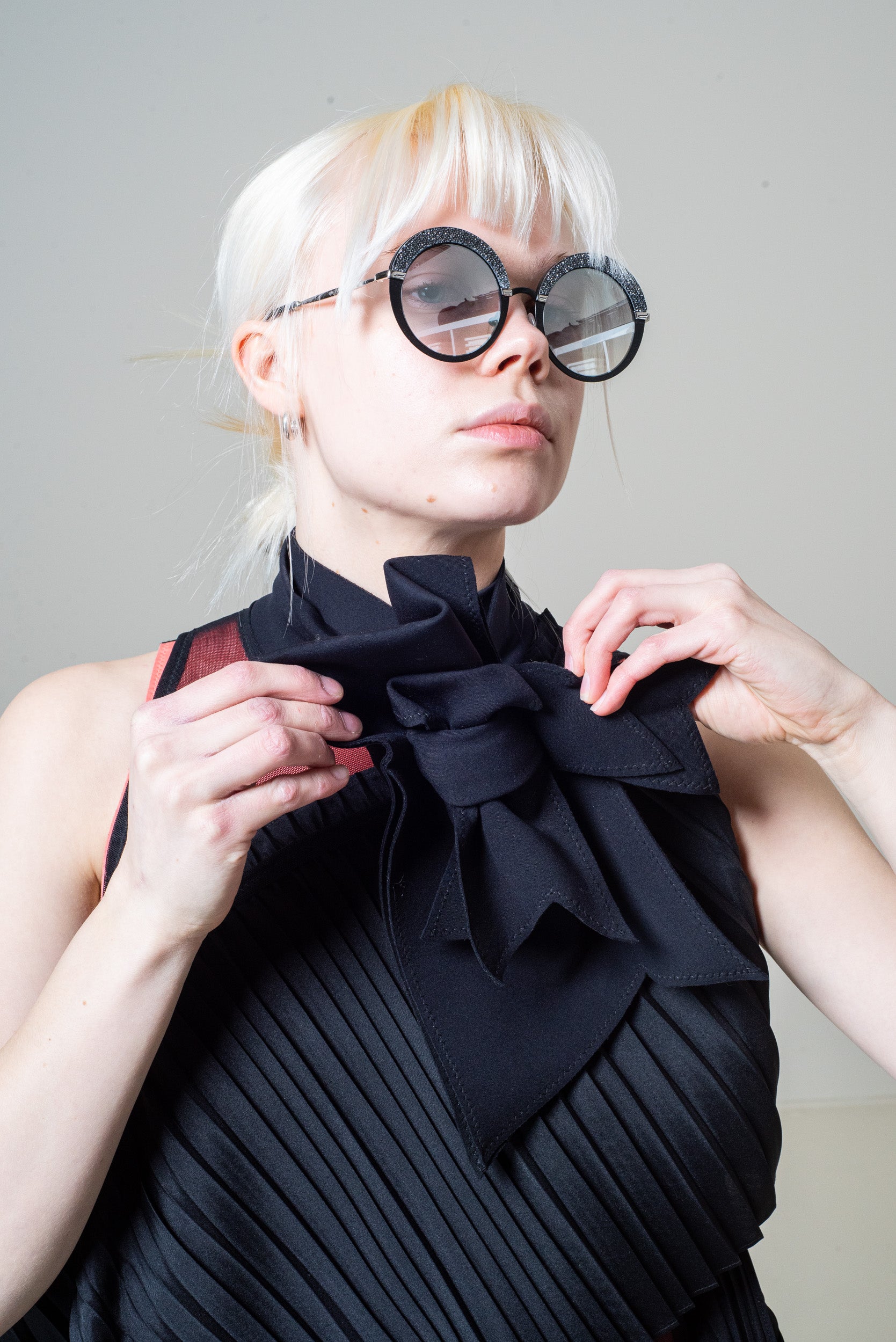 Black Bow Neck Tie