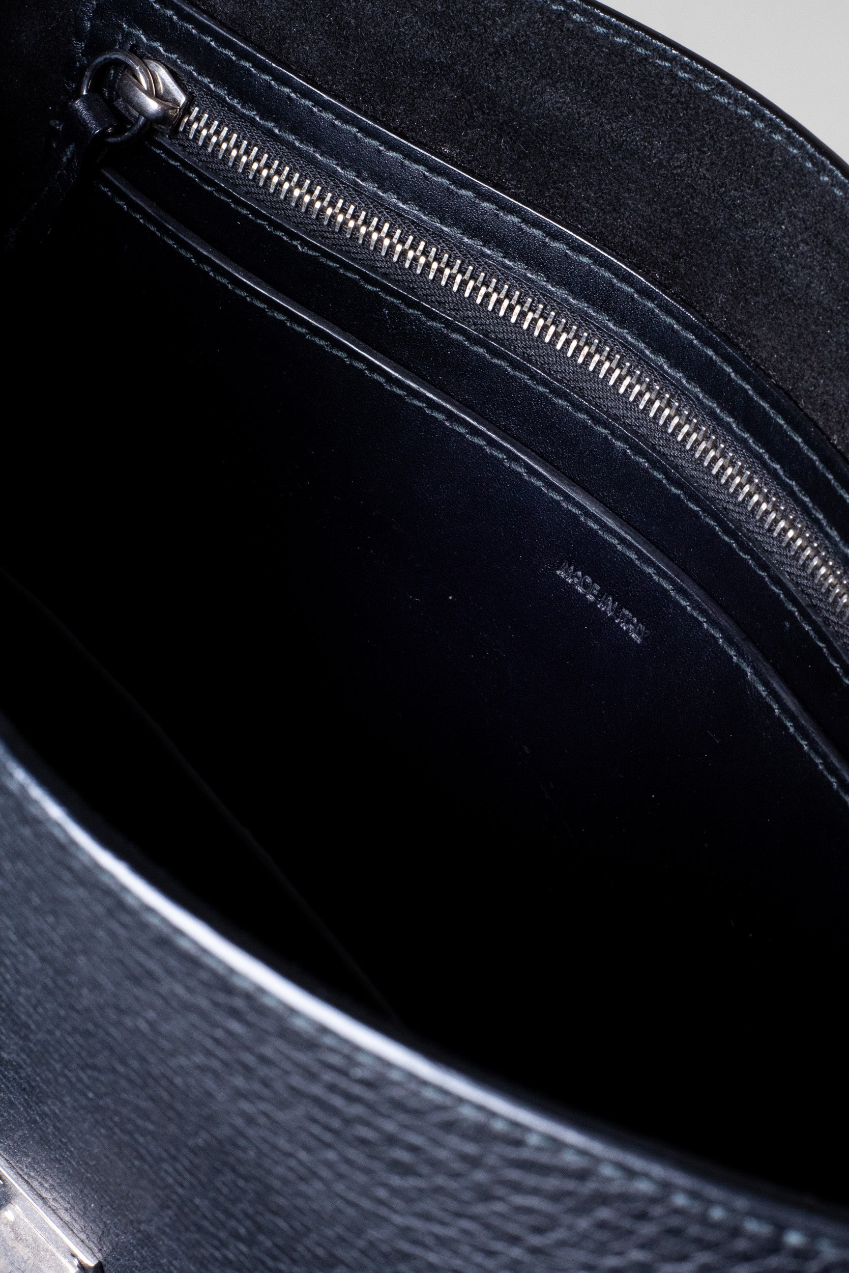 Black Leather Flap Messenger Bag
