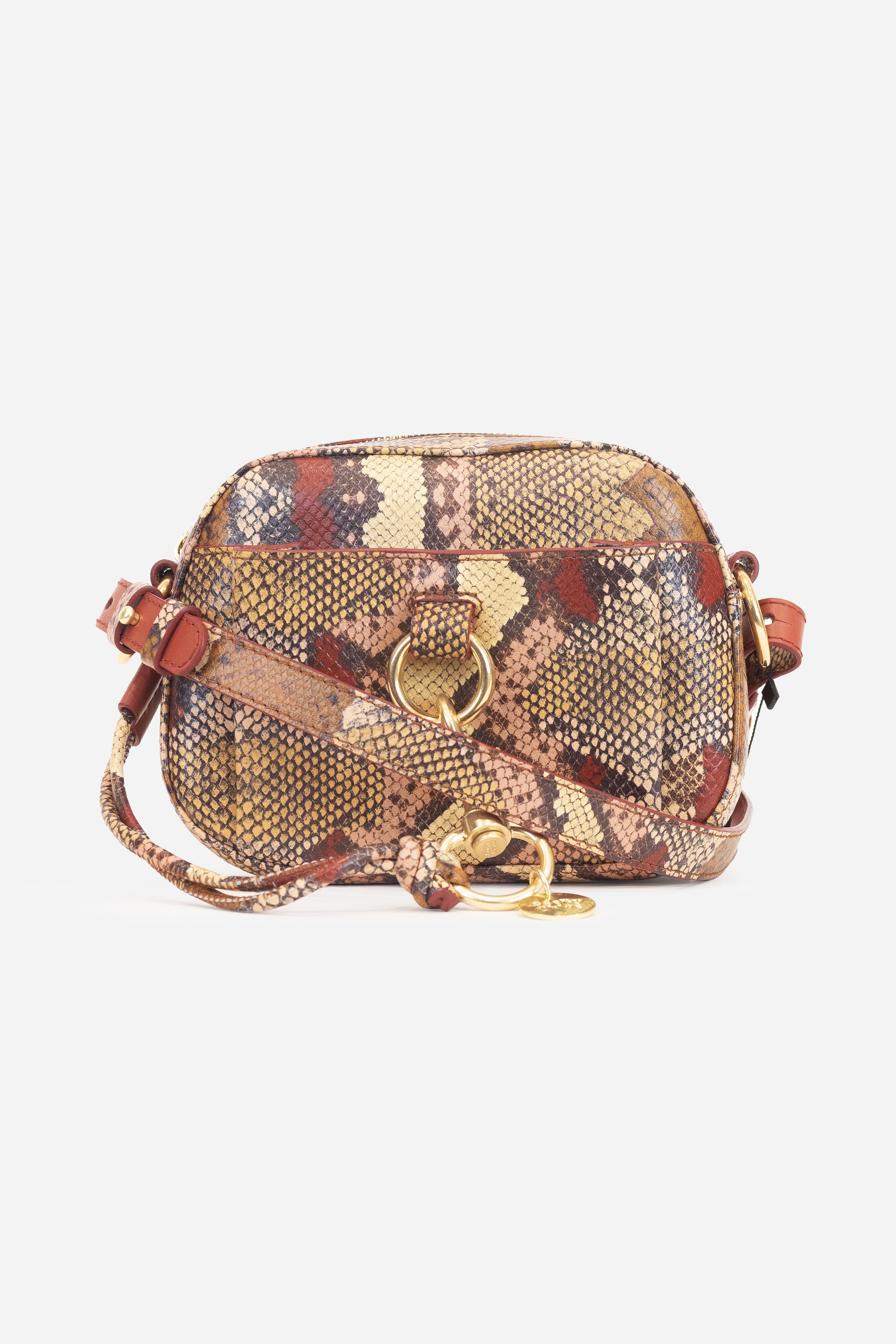 Tony Snake Print CrossBody Bag Faux Leather