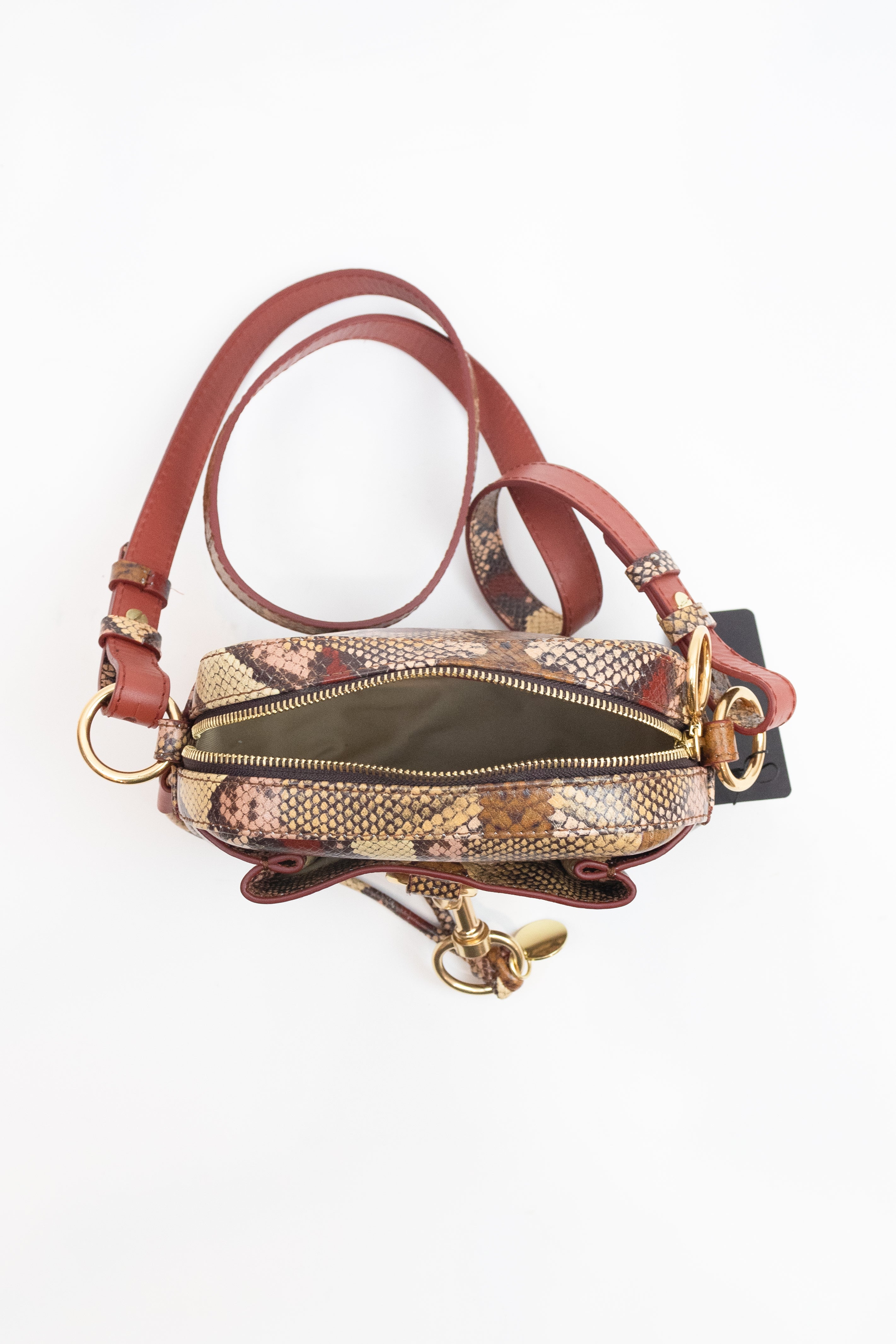 Tony Snake Print CrossBody Bag Faux Leather