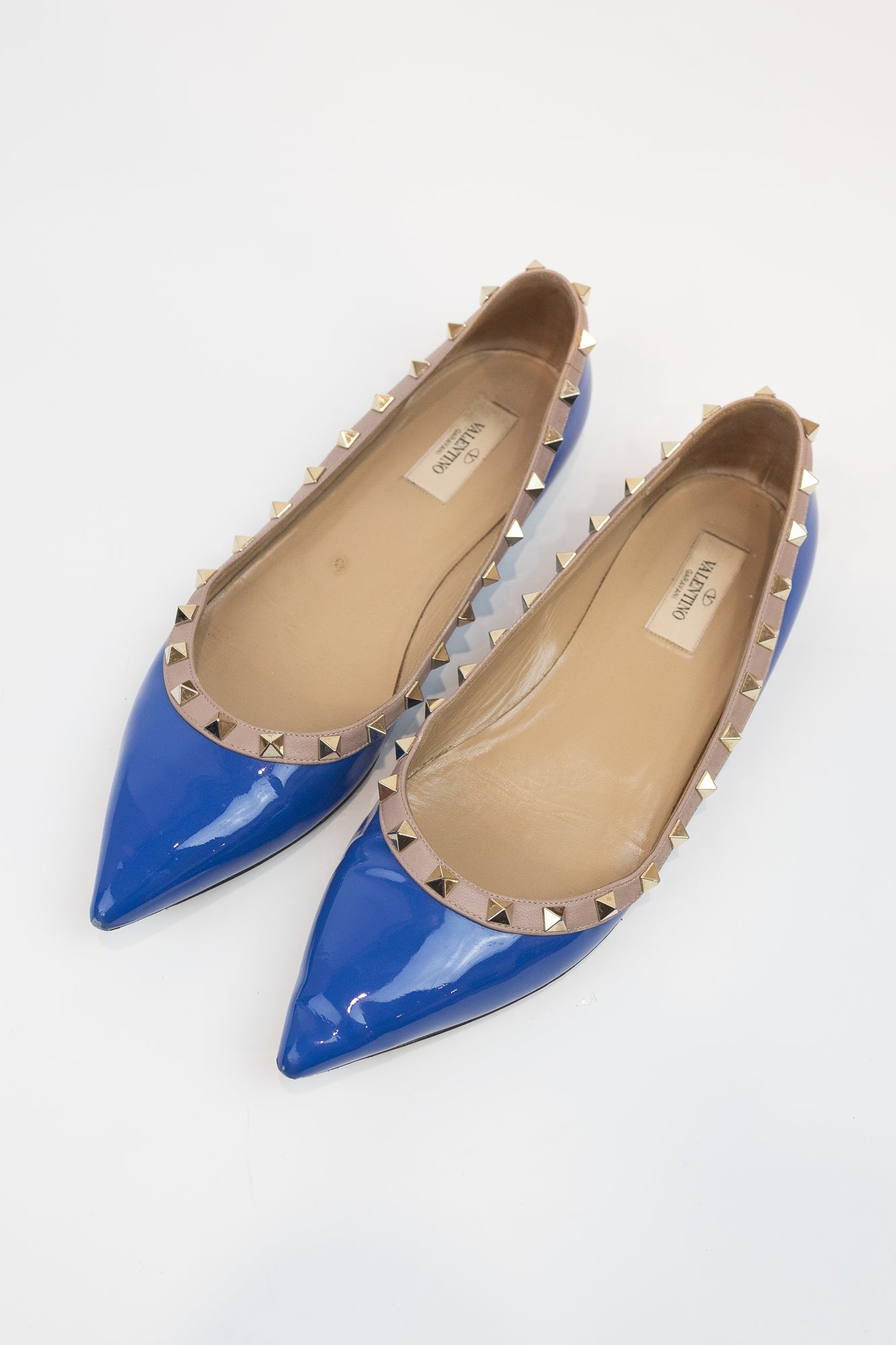 Blue Rockstud Flats