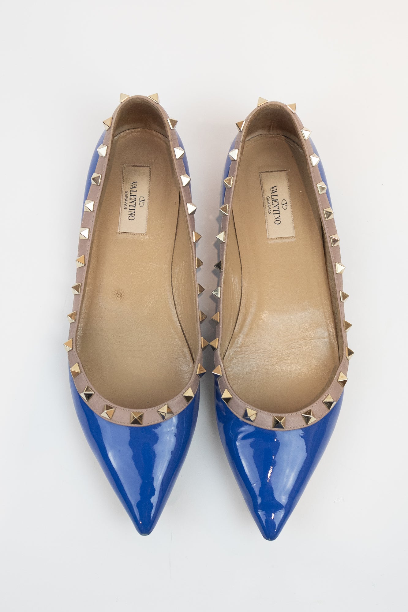 Blue Rockstud Flats