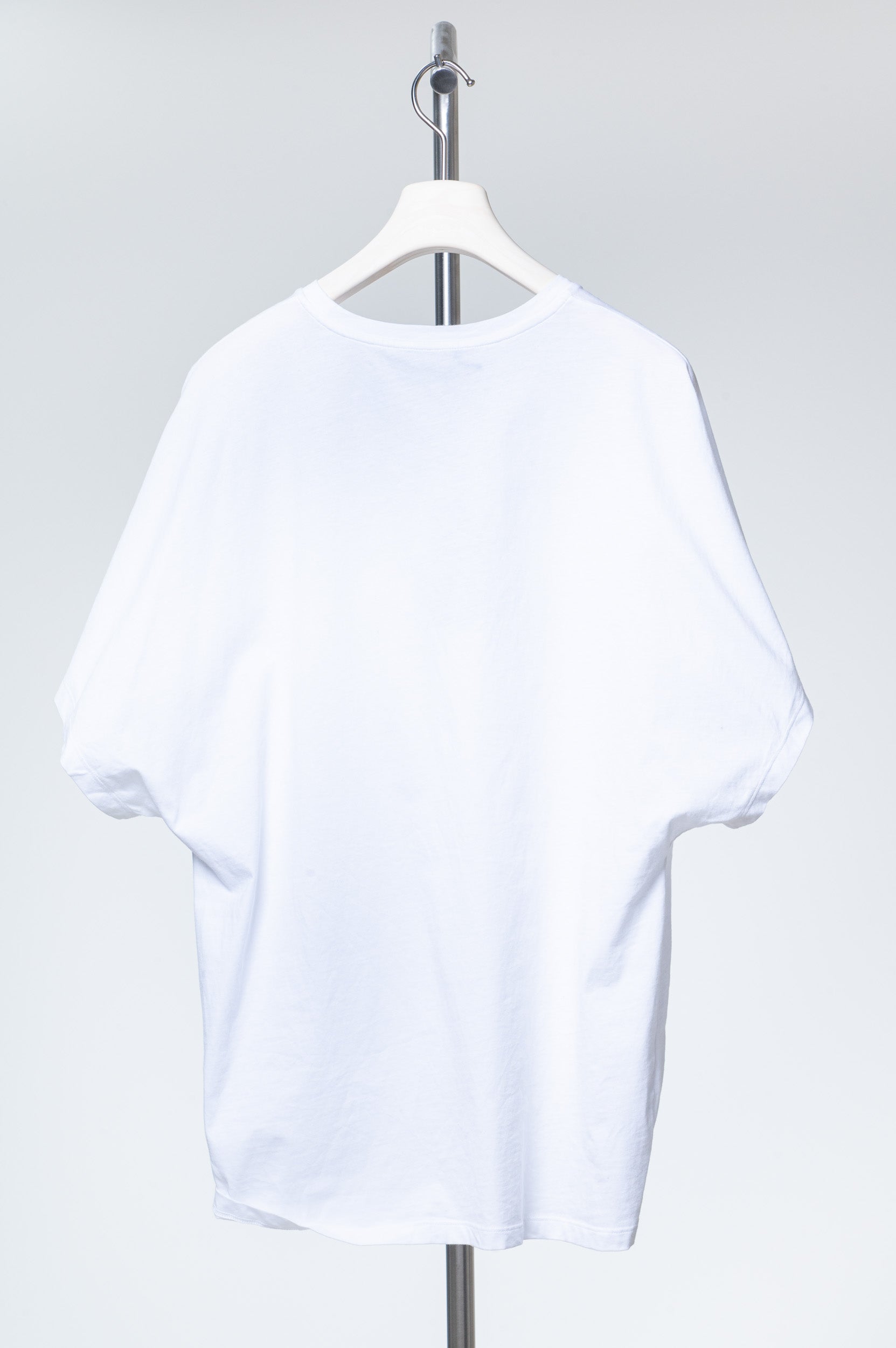 White Logo T-Shirt With Ruching