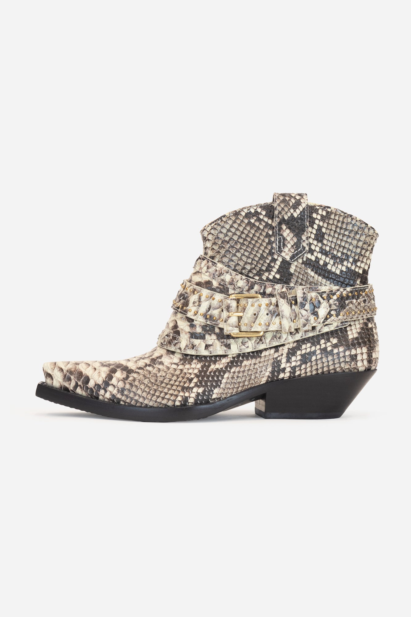 Snake Print Leather Western Cowboy Boot Leather