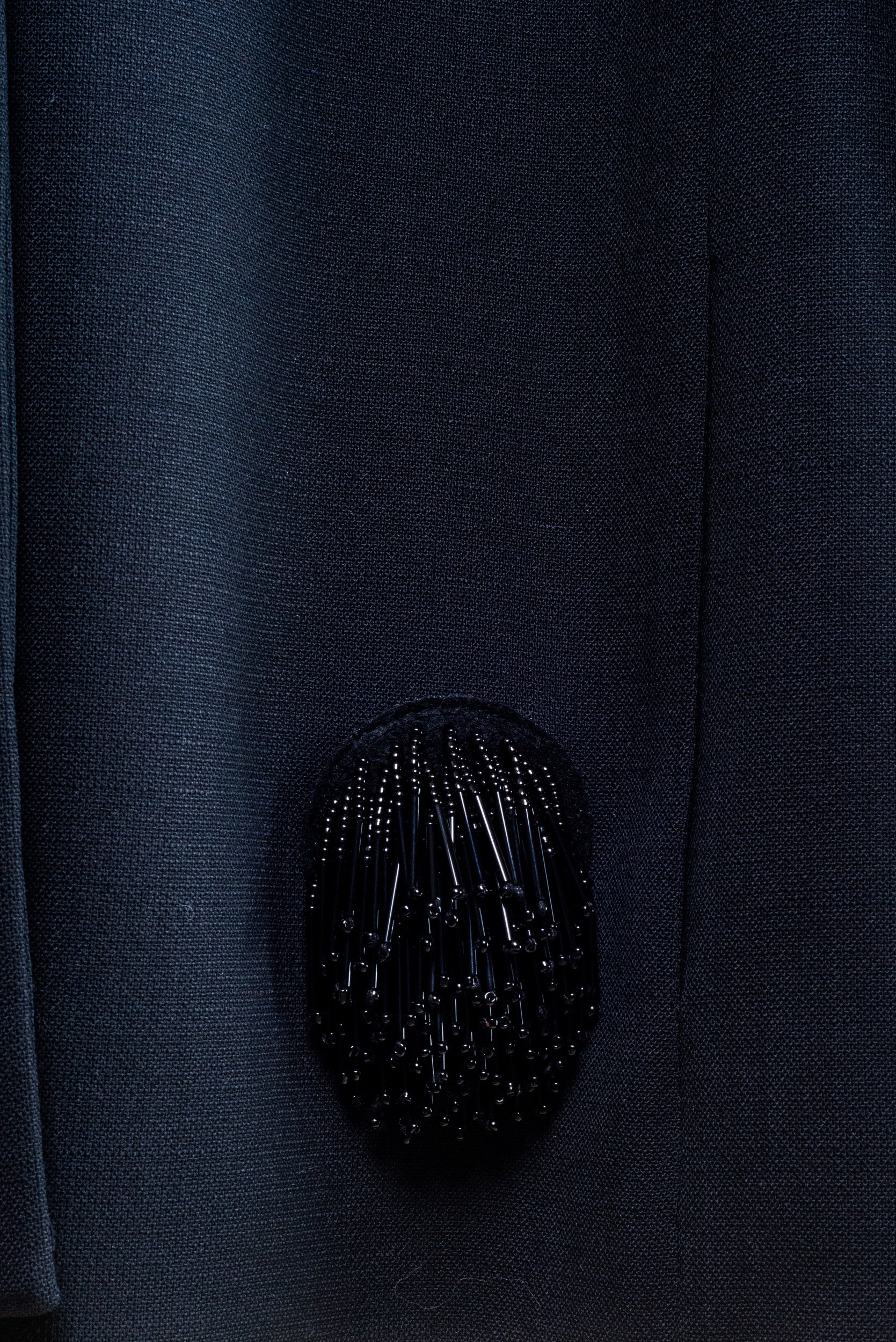 Black Punto Tassel Dot Crop Jacket