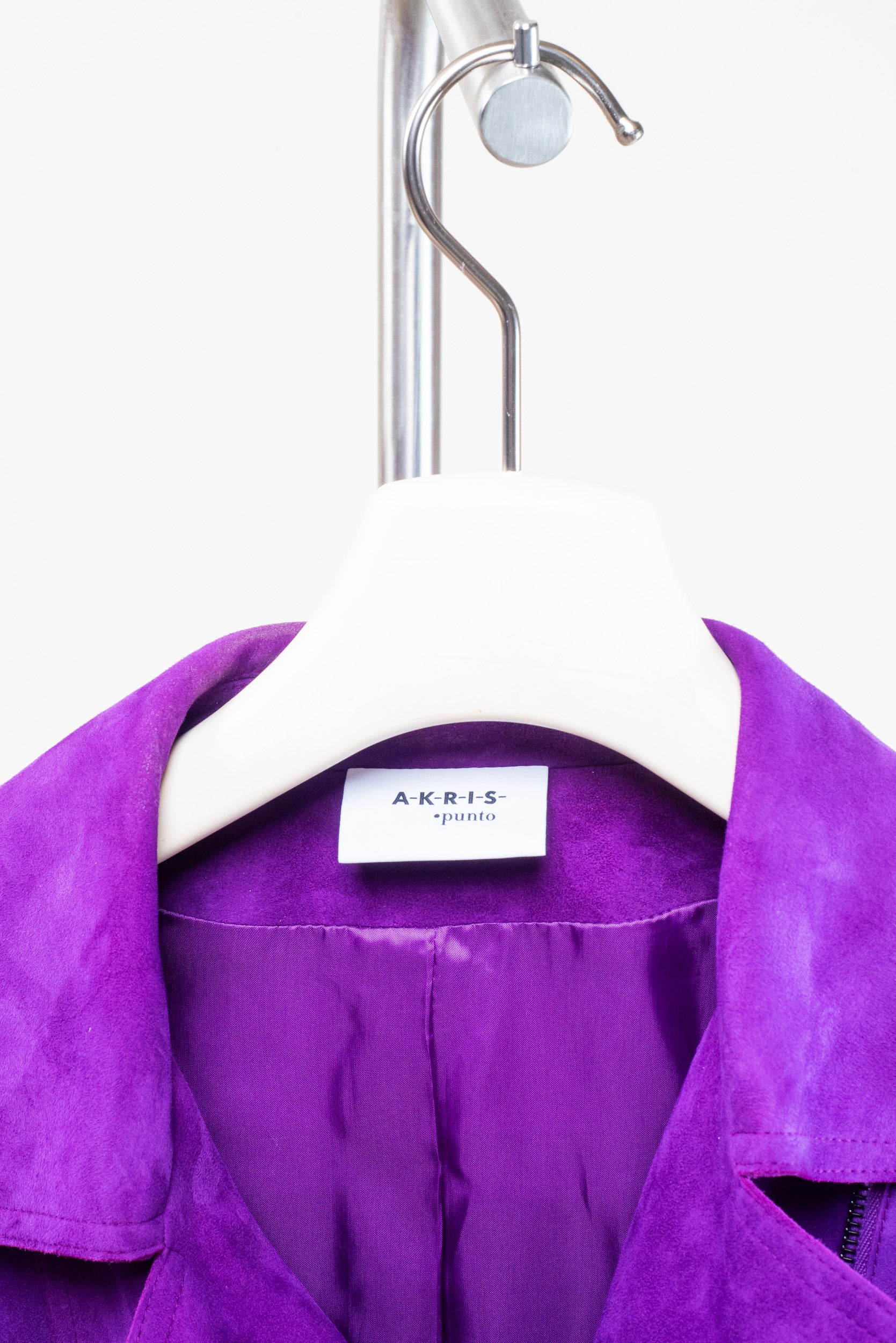 Purple Suede Moto Jacket