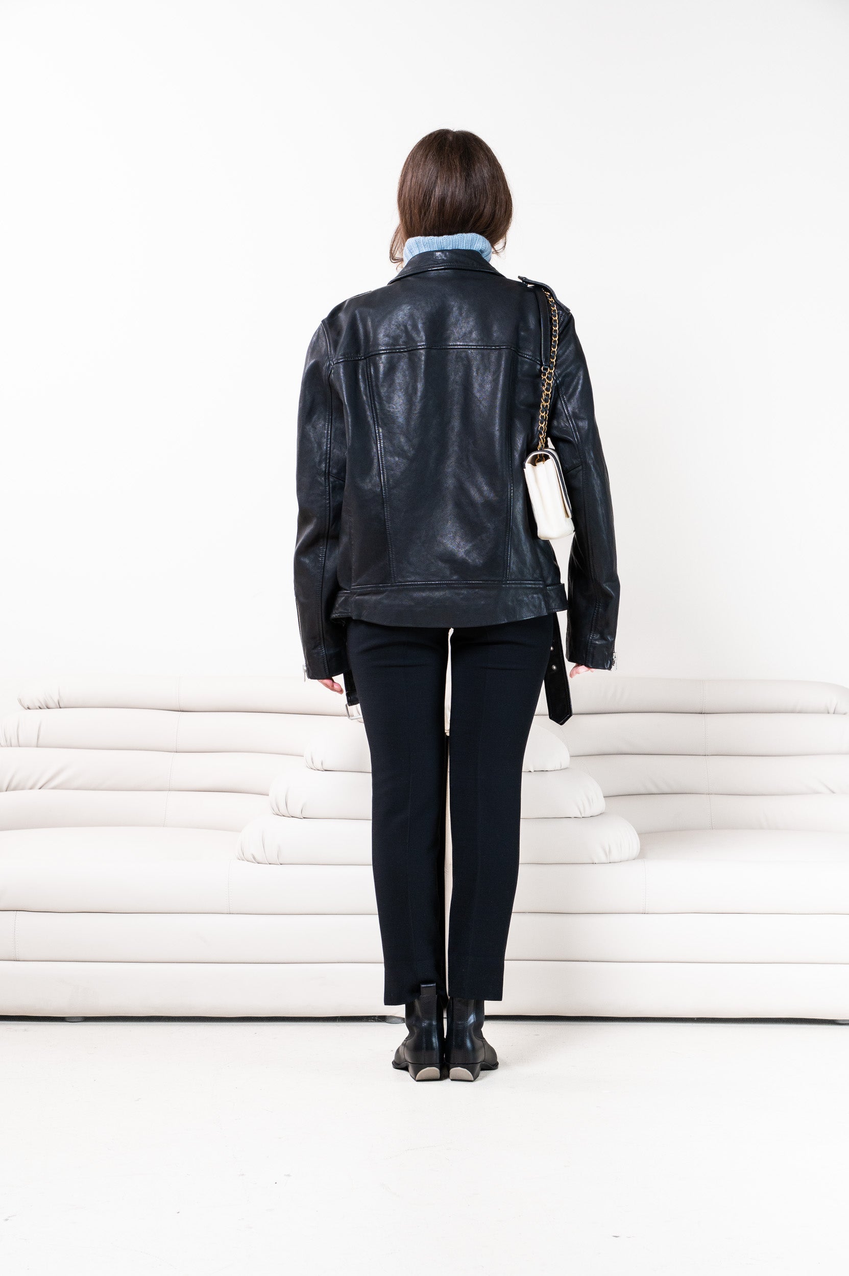 Black Leather Moto Jacket