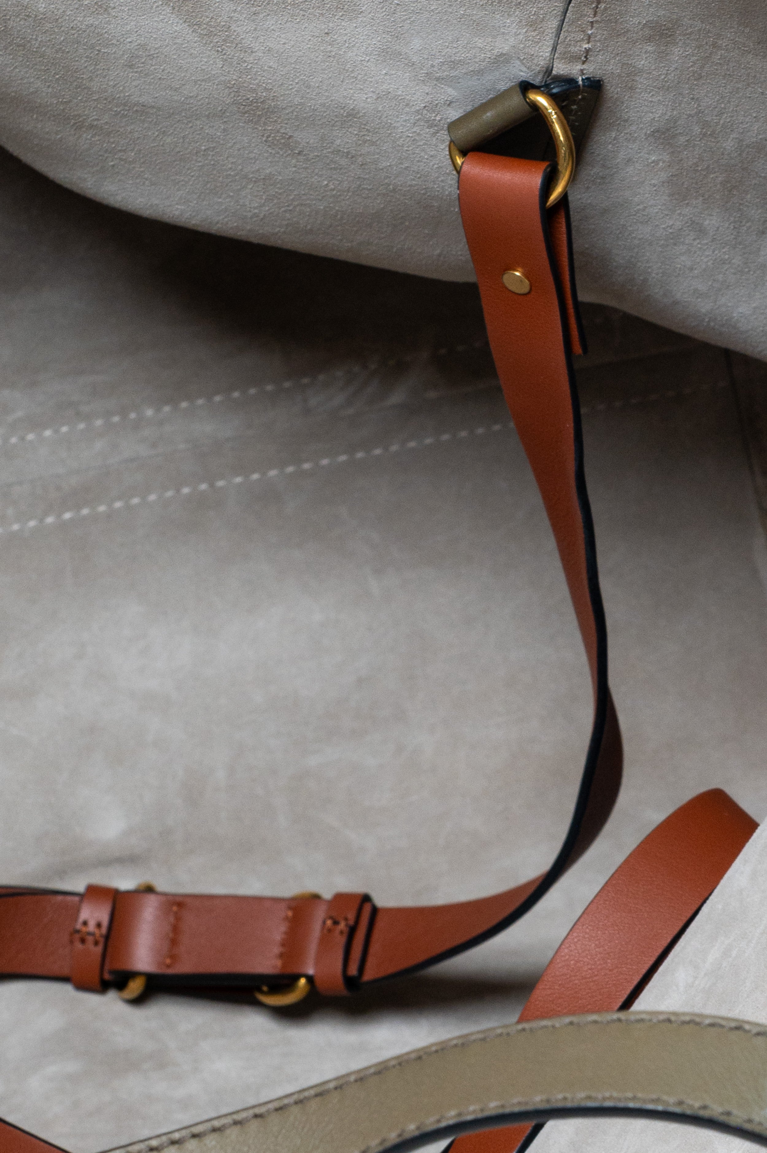 Khaki Green Grommet Tote Bag