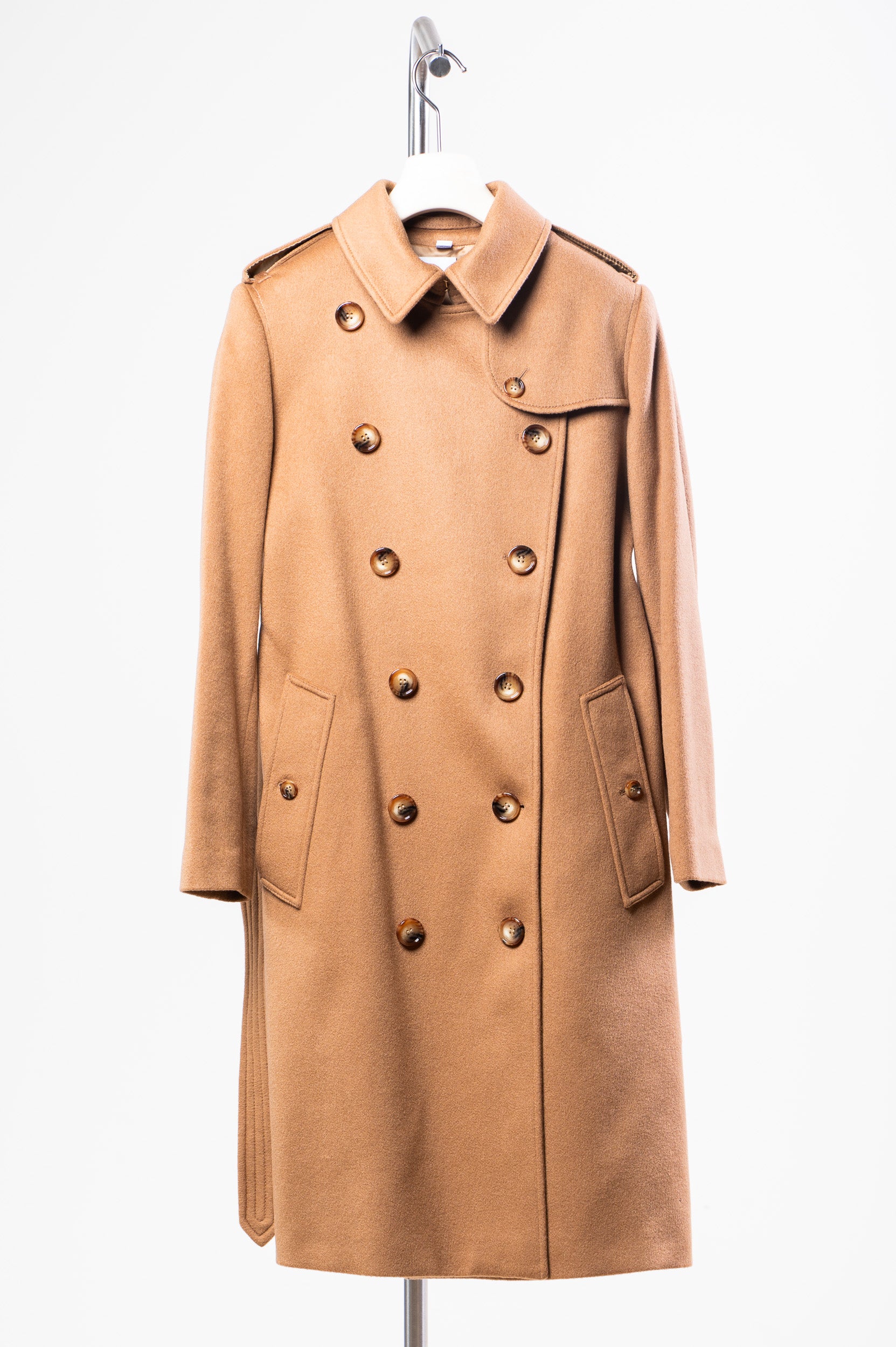 Camel Cashmere Double Breasted Peacoat