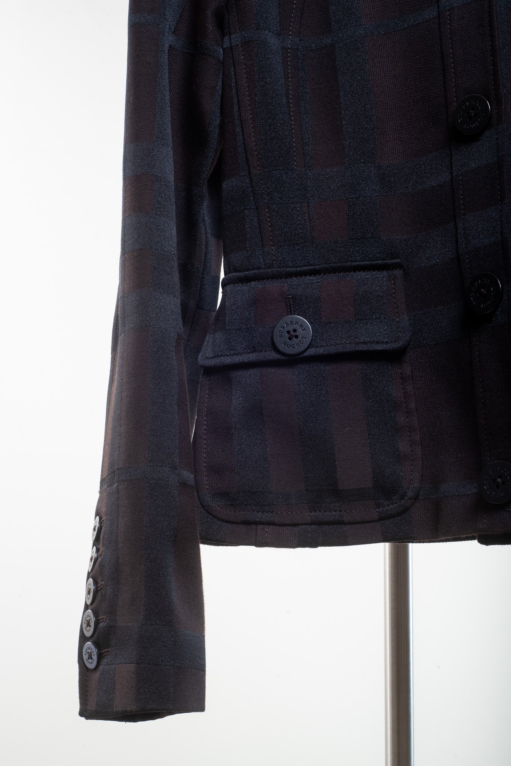 Brown Plaid Tailored Jacket