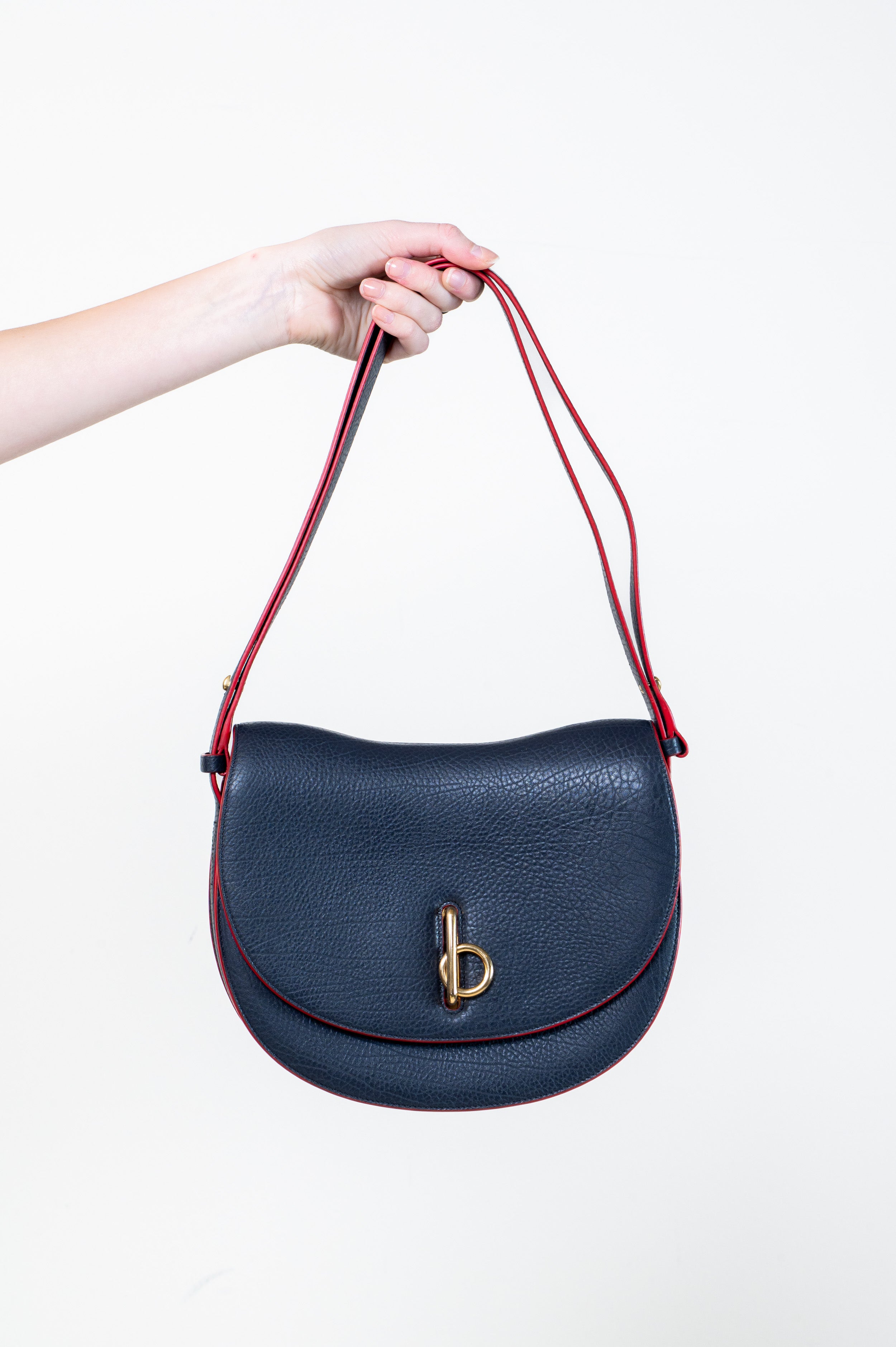 Navy Rocking Horse Shoulder Bag