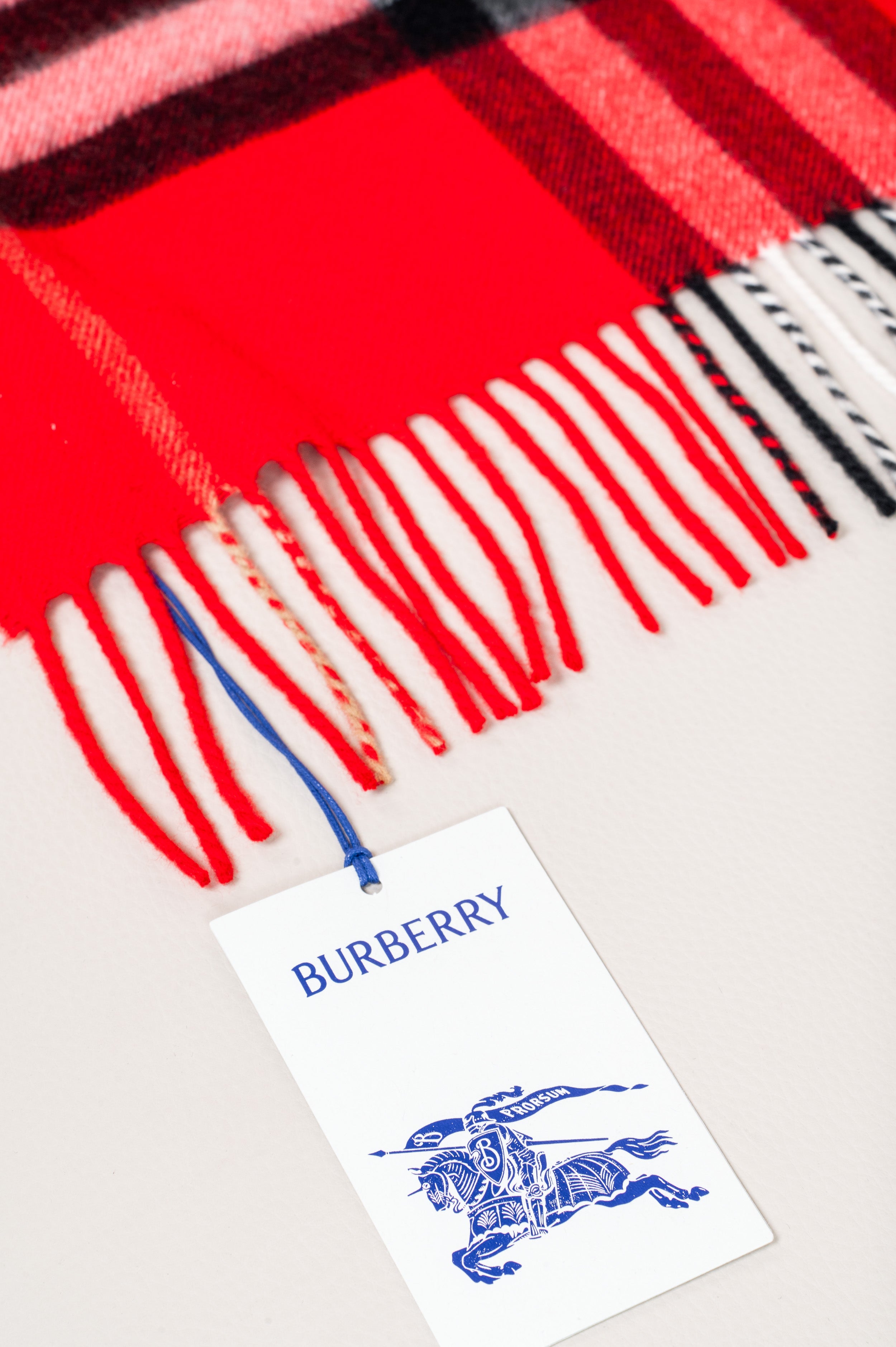 Red Check Cashmere Scarf