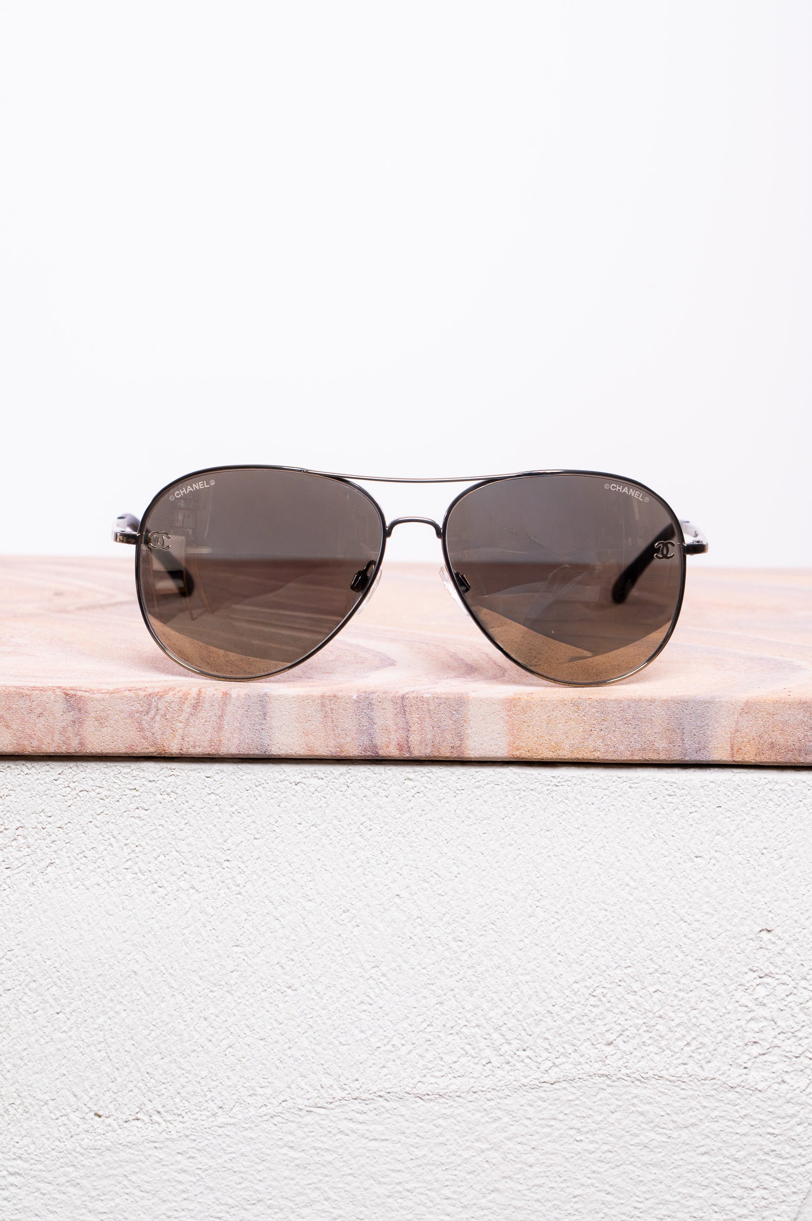Gunmetal Mirror Lens CC Aviator Sunglasses