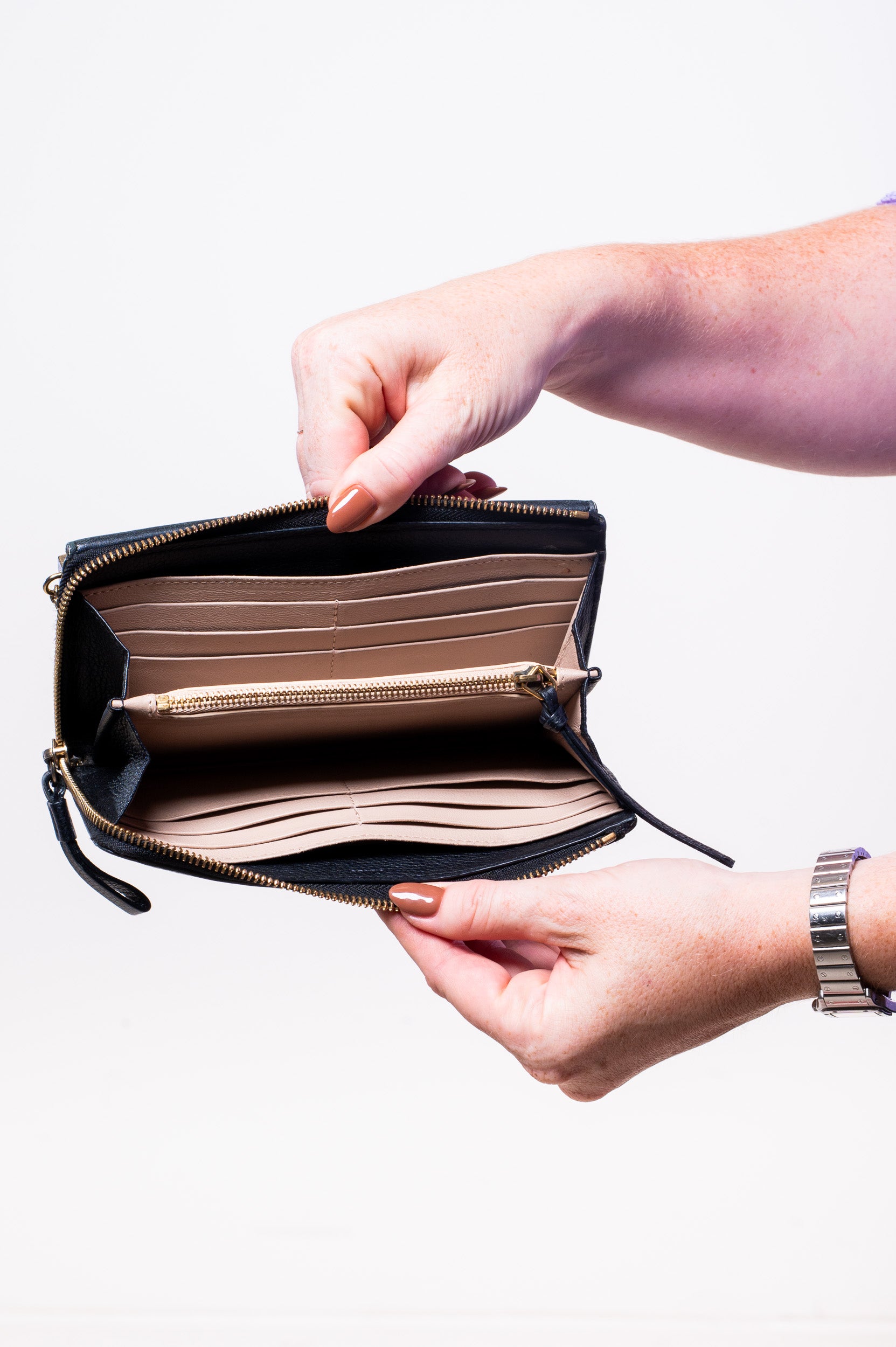 Black Faye Long Wallet