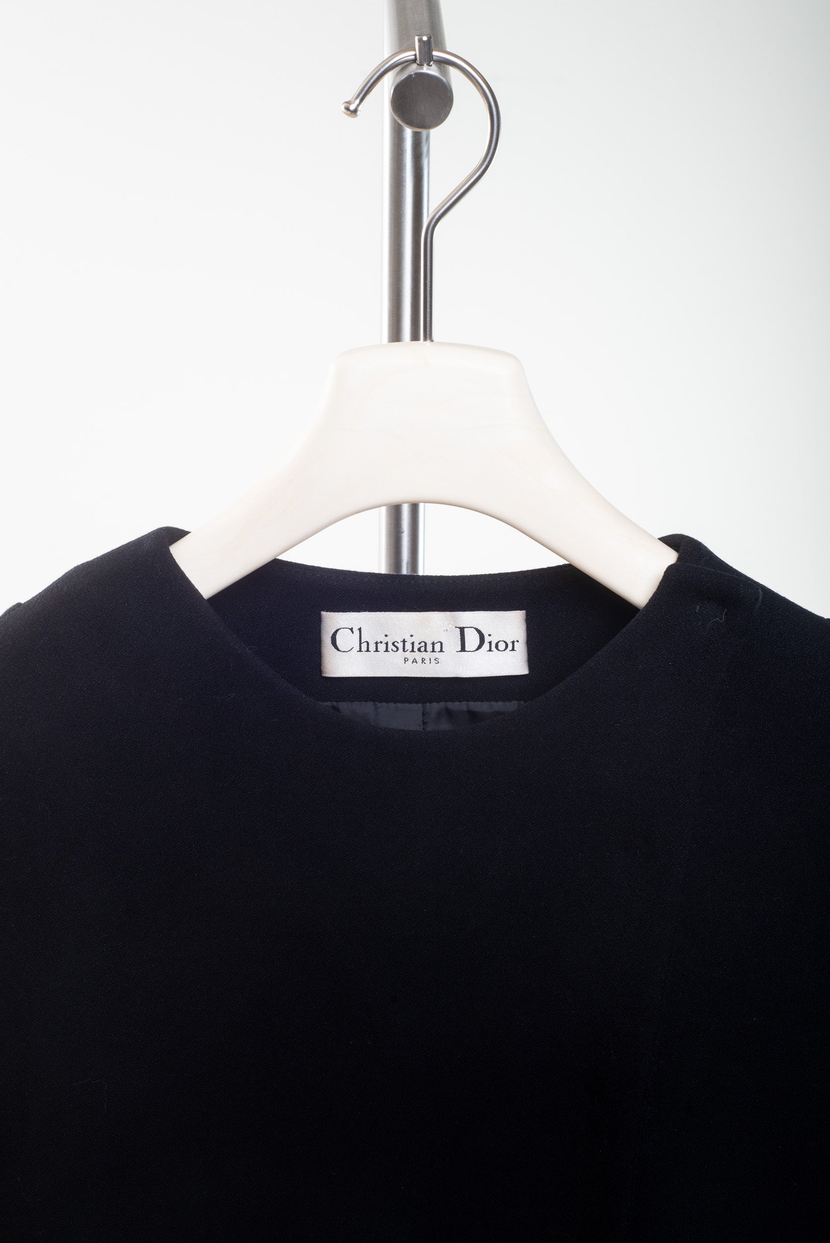 Vintage Black Drop Waist Half-Sleeve Dress