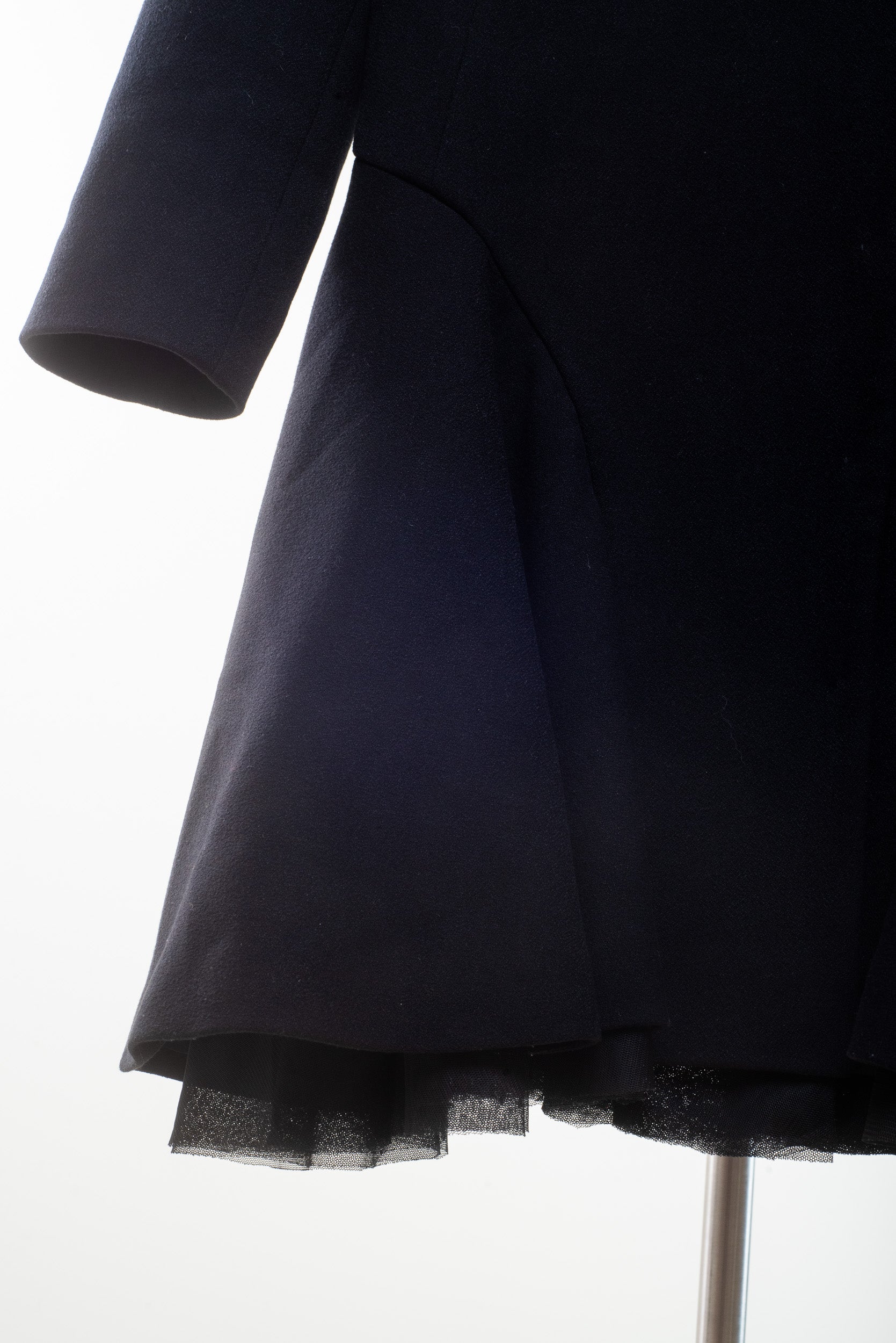 Vintage Black Drop Waist Half-Sleeve Dress