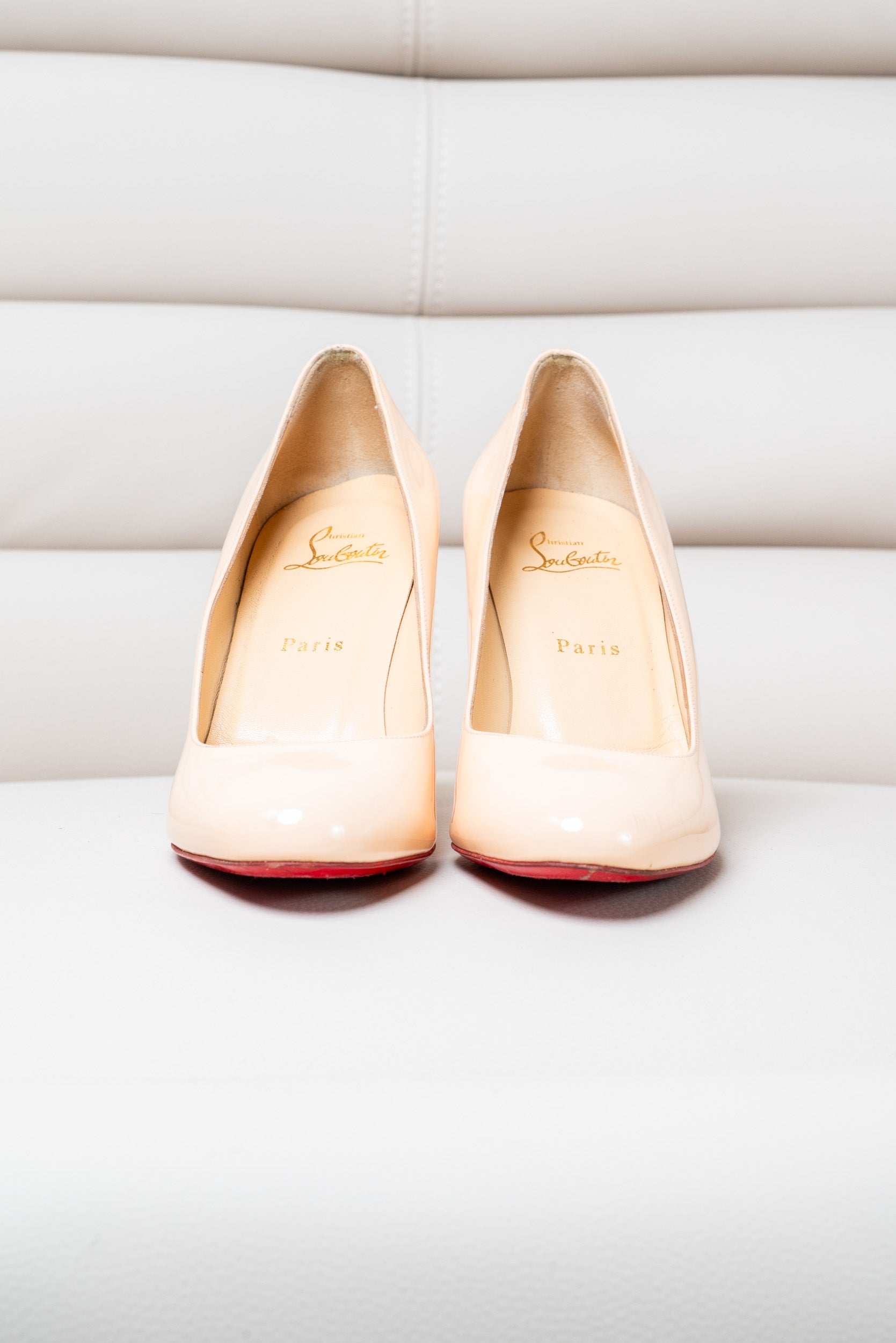 Nude Patent Leather 85 mm Pumppie