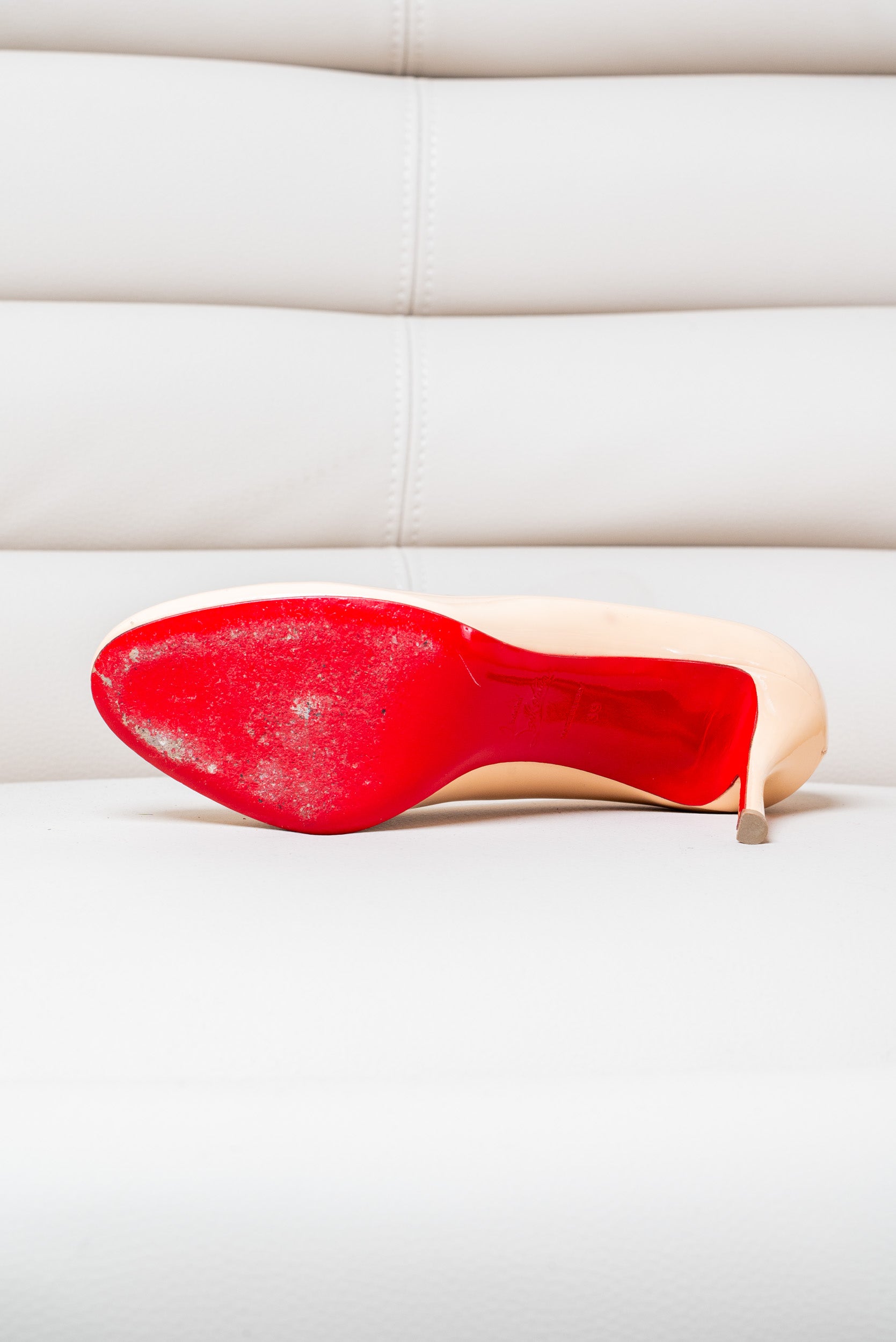 Nude Patent Leather 85 mm Pumppie