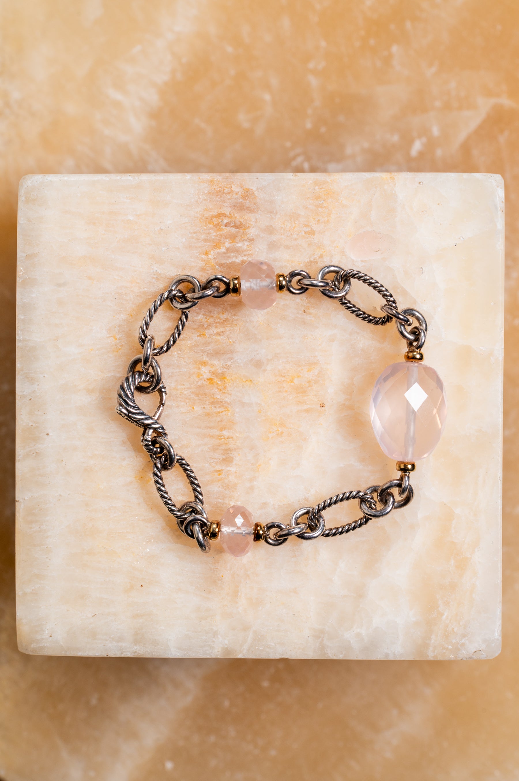 Rose Quartz Bijoux Charm Bracelet