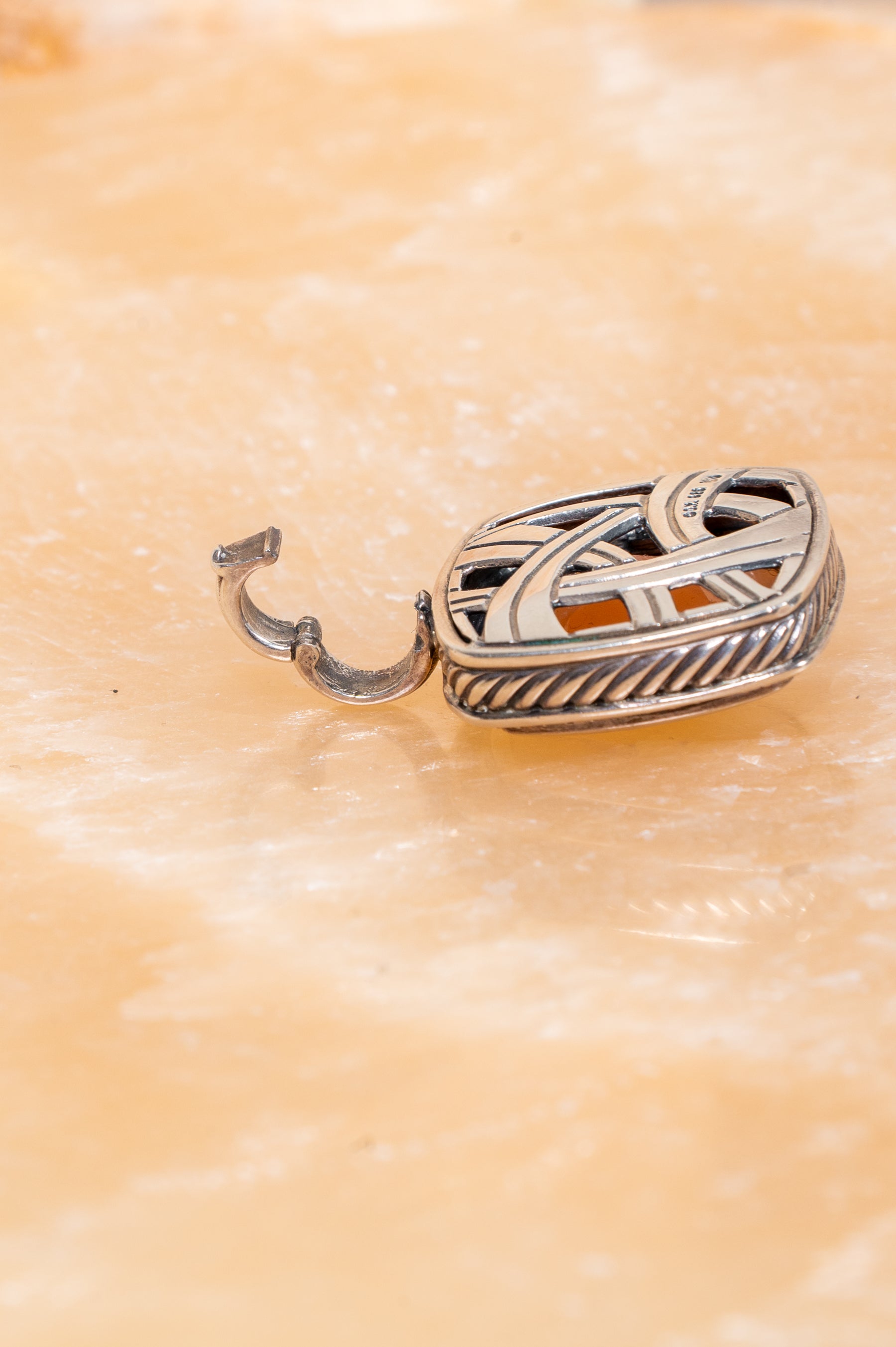 Rose Quartz & Diamond Albion Pendant