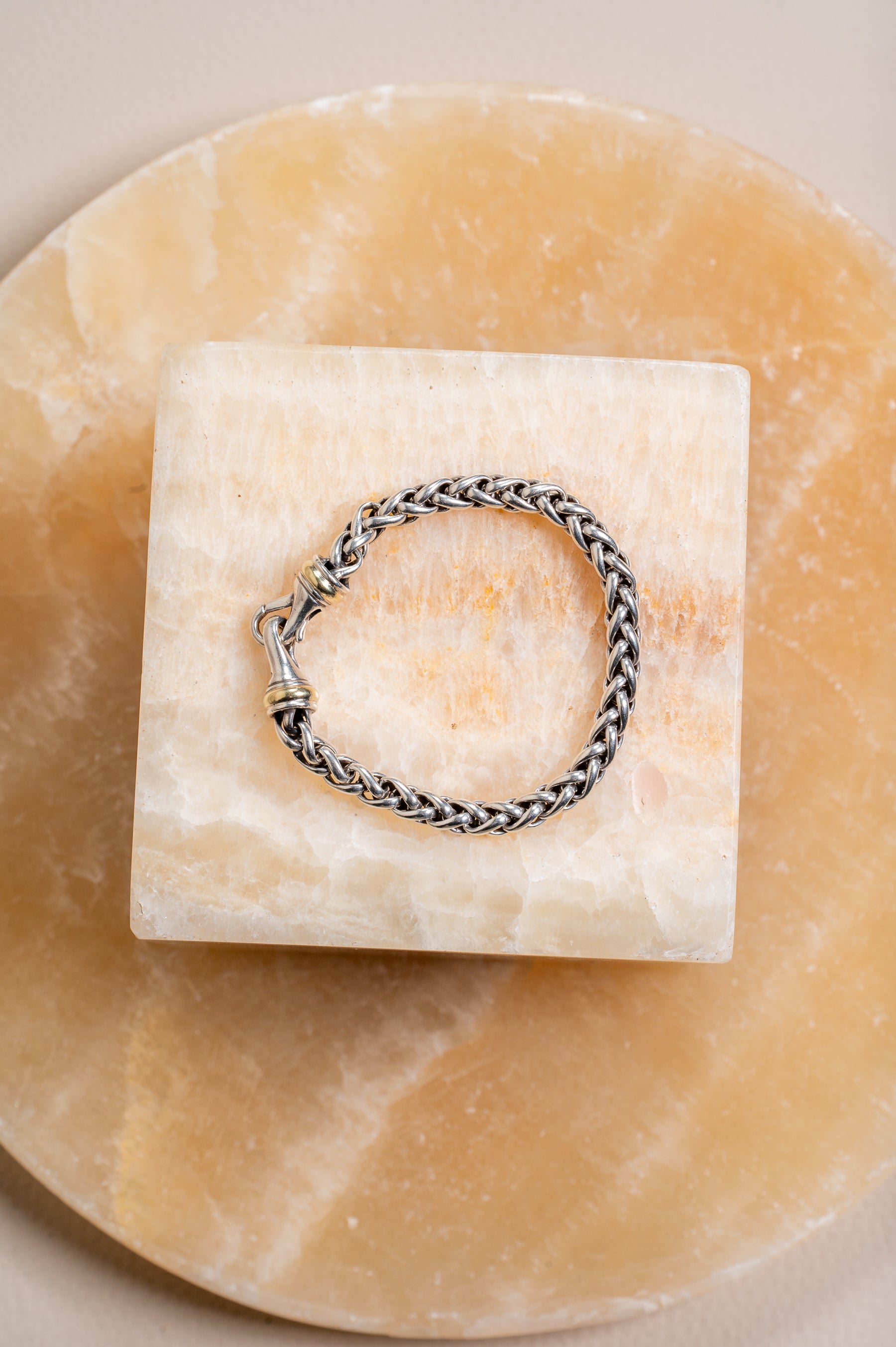 Silver Wheat Link Bracelet