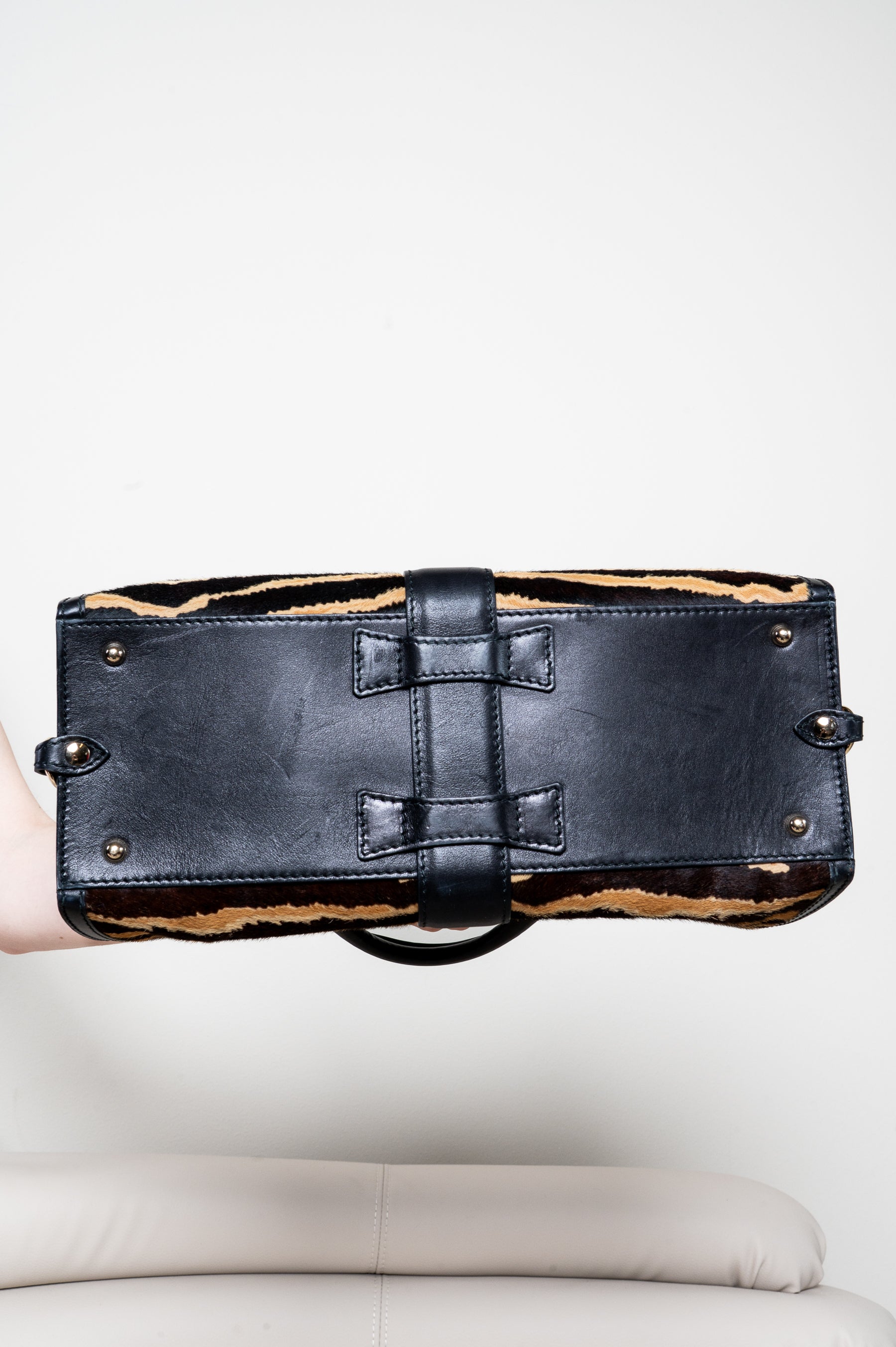 Horsehair Stirrup Top Handle Bag