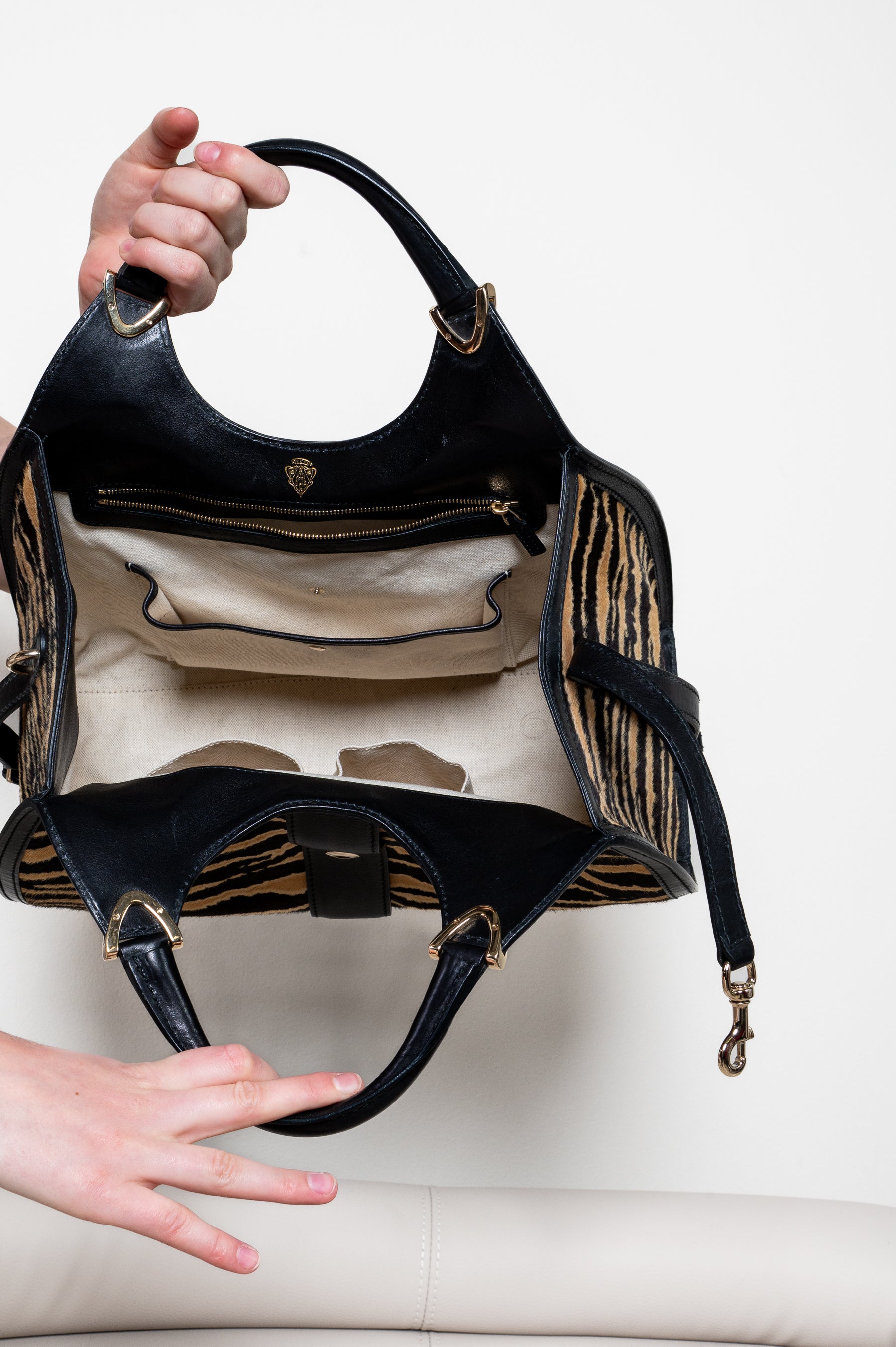 Horsehair Stirrup Top Handle Bag