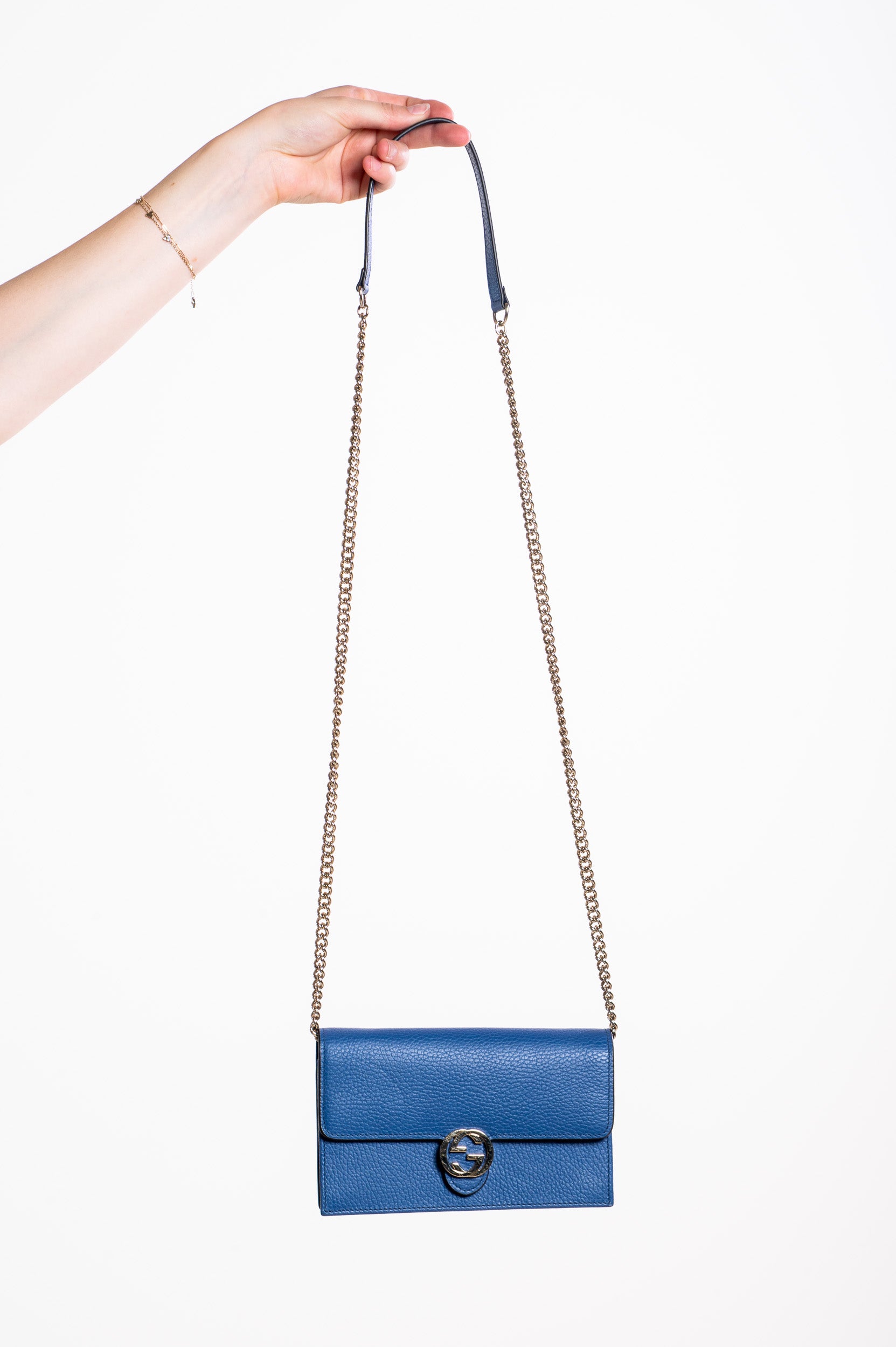 Blue Interlocking G Wallet On Chain