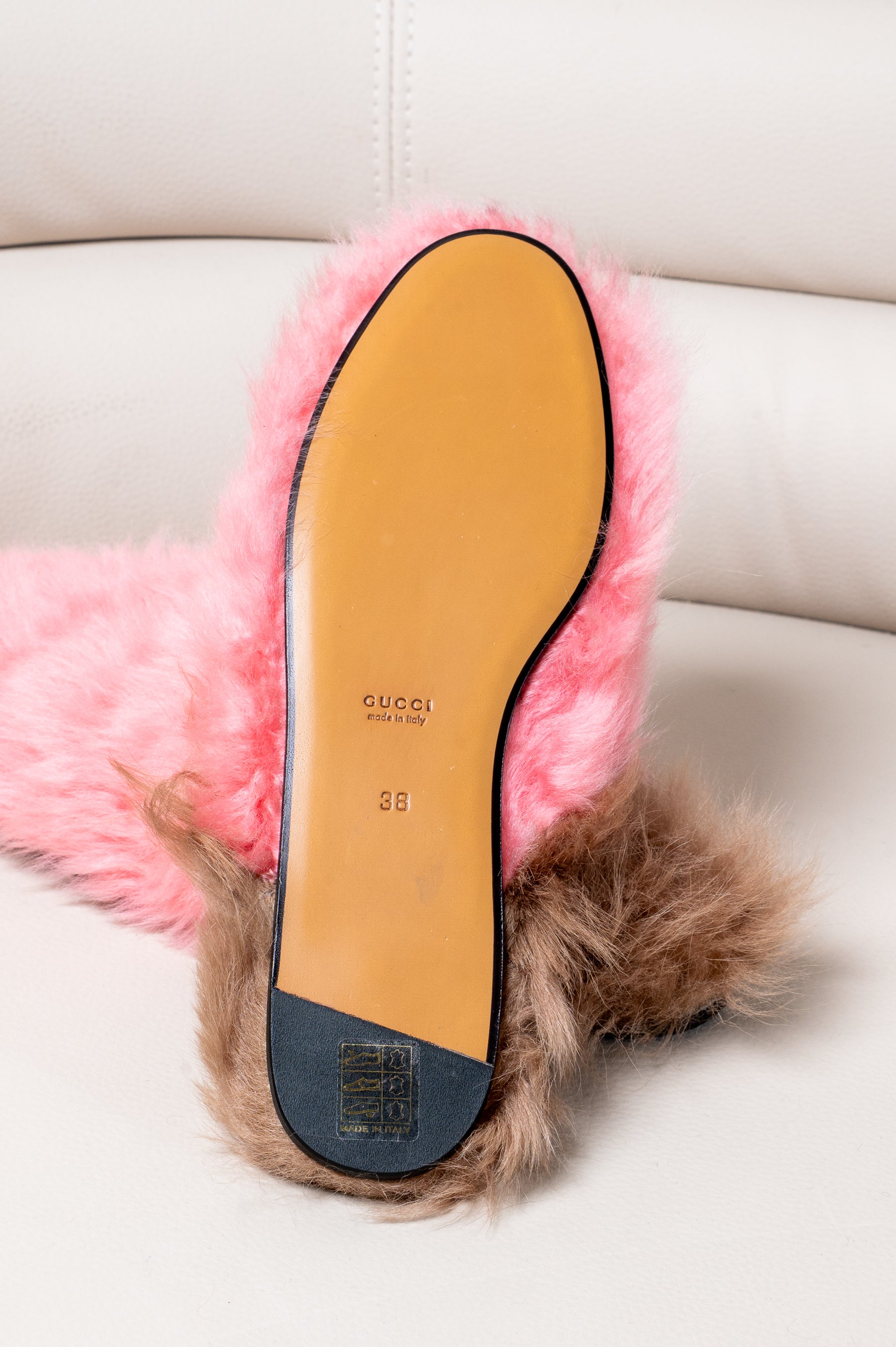 Pink Fur Mules Princetown