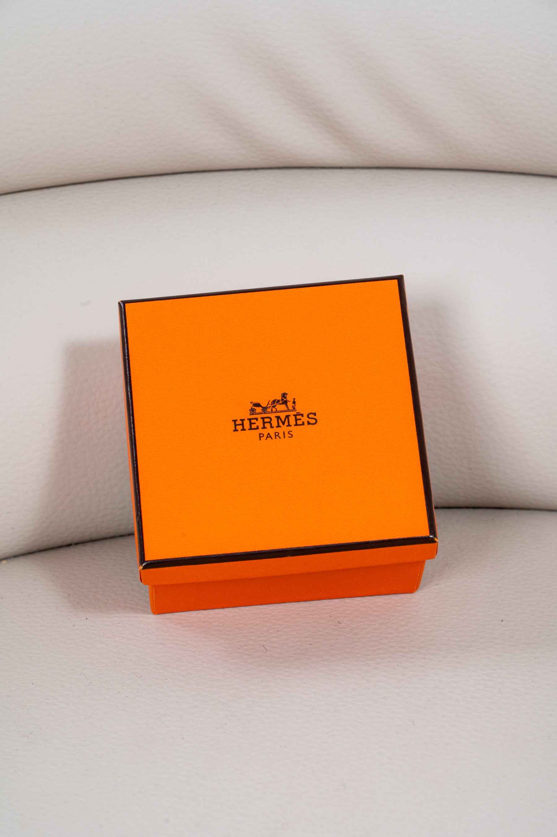 Orange Grained Leather Kelly Dog Bracelet