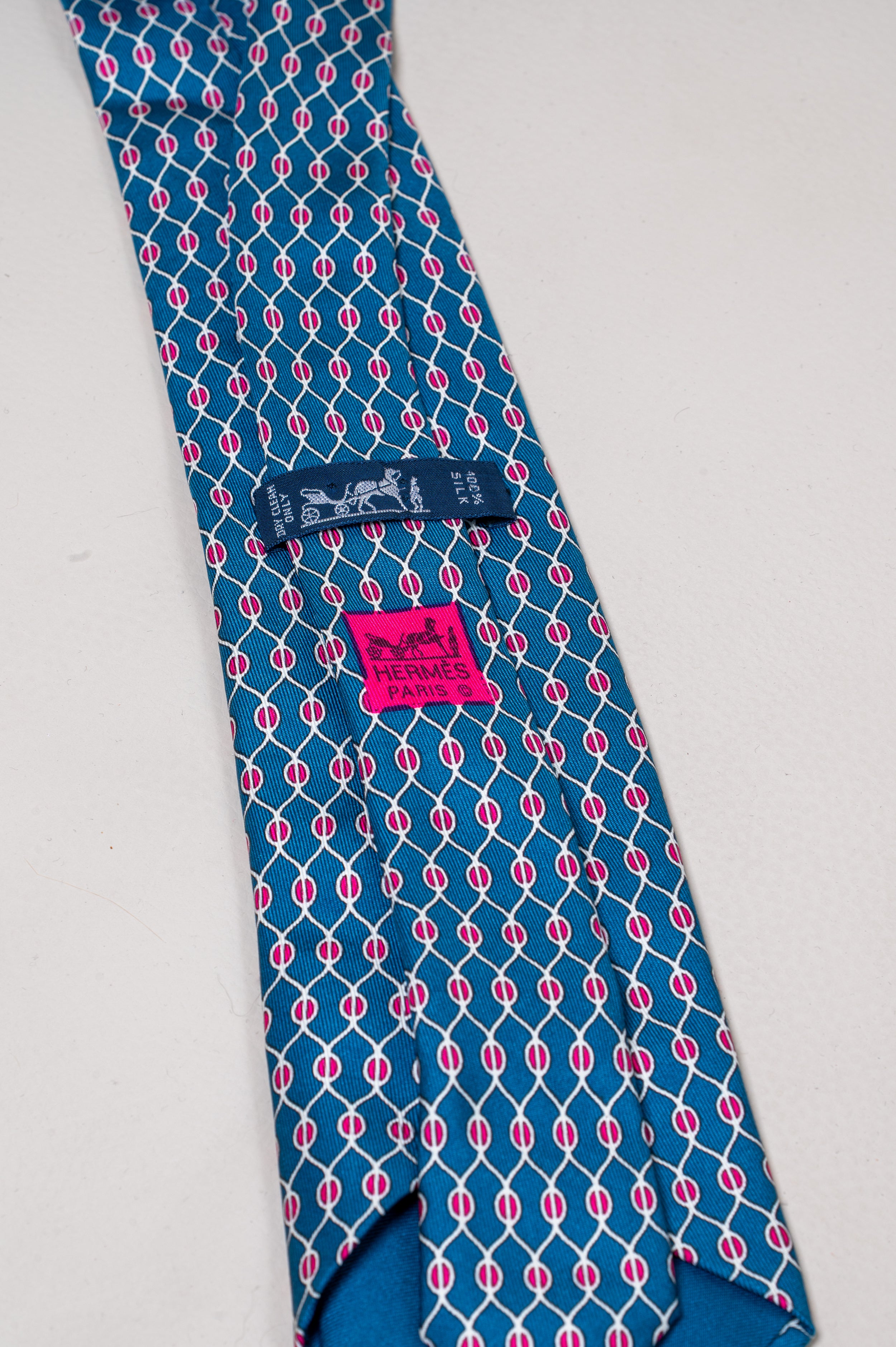 Blue & Pink Printed Tie
