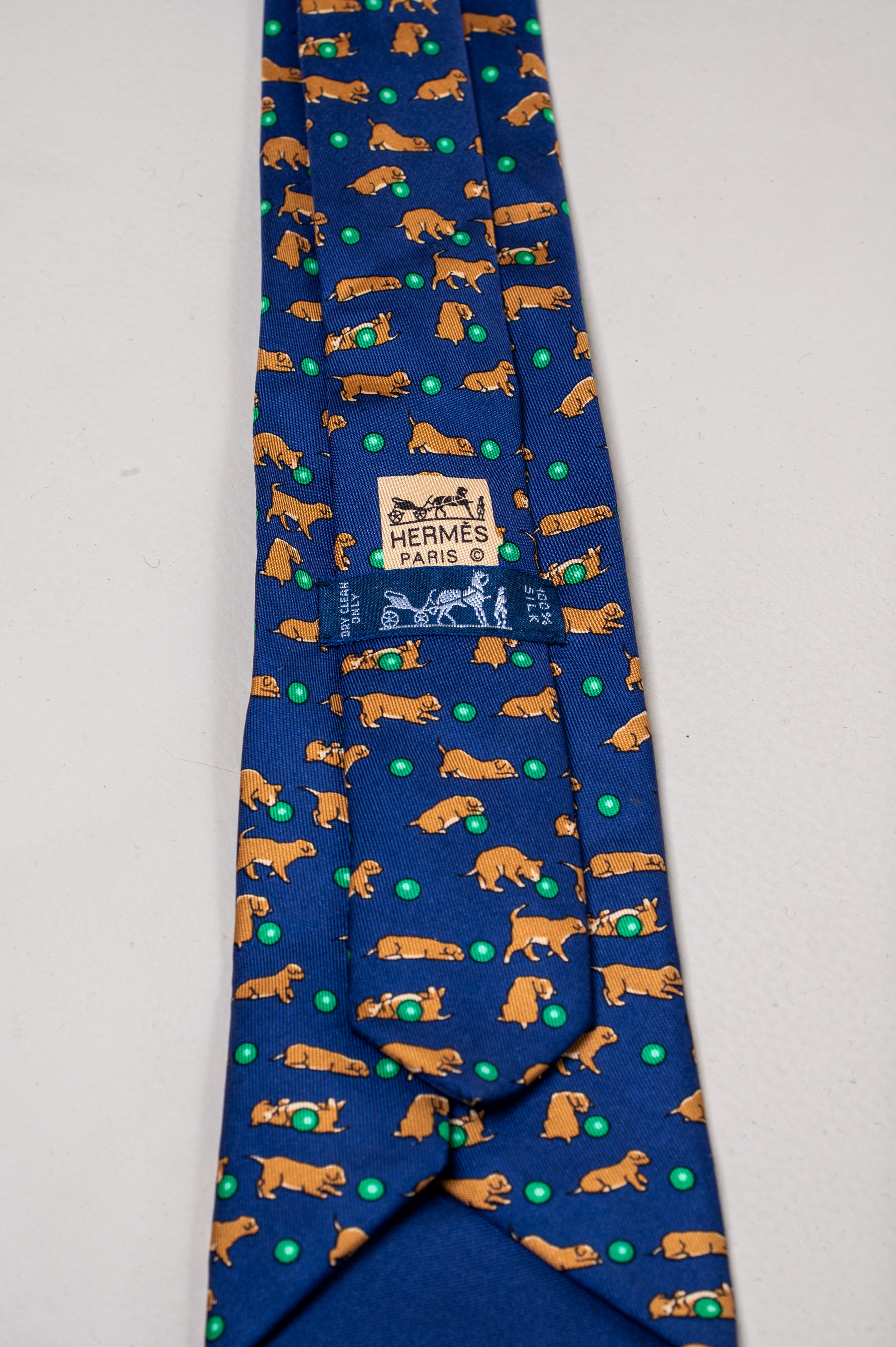 Dog w/ Ball Printed Tie