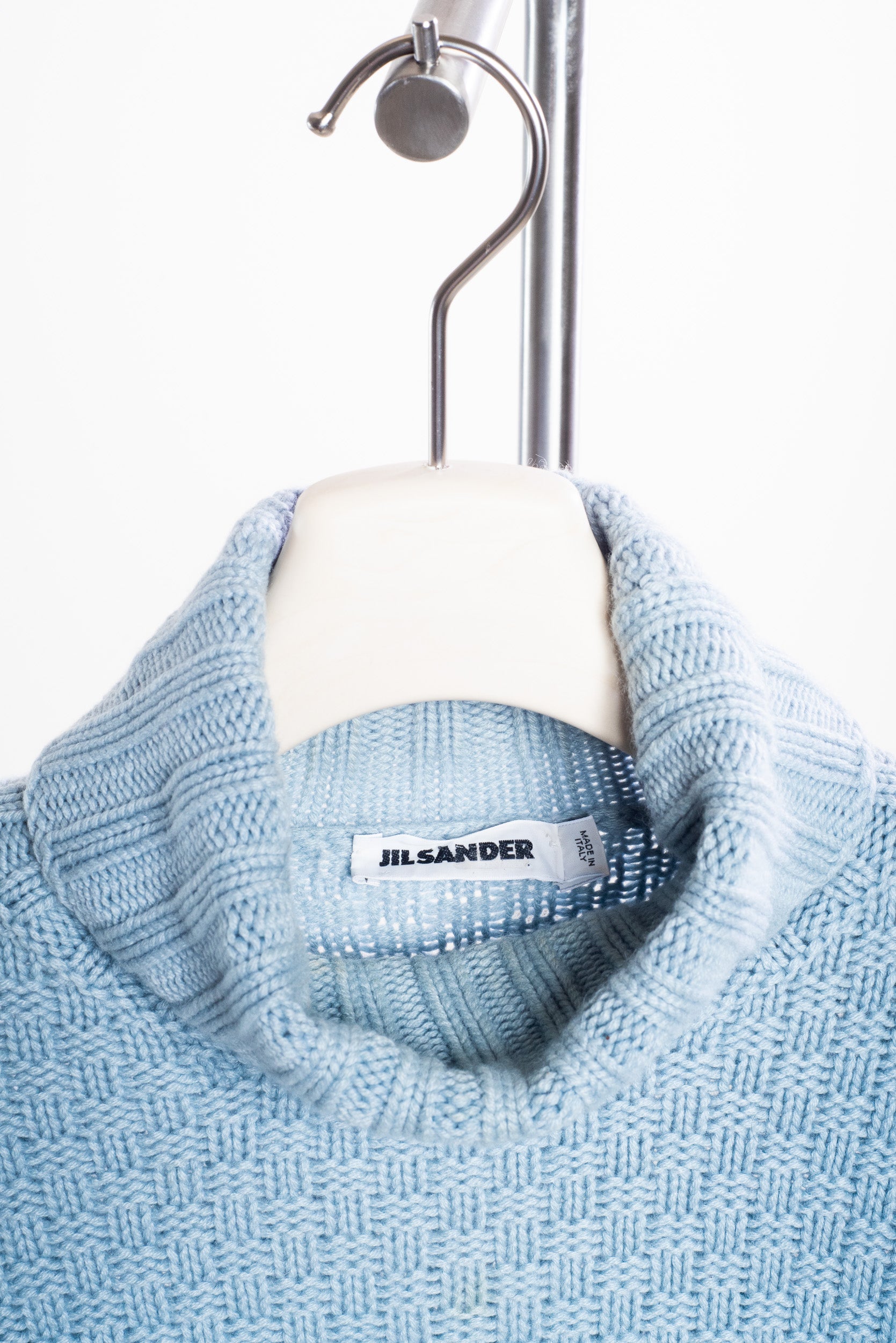 Vintage Grey Weave Knit Long Sleeve Turtleneck Sweater