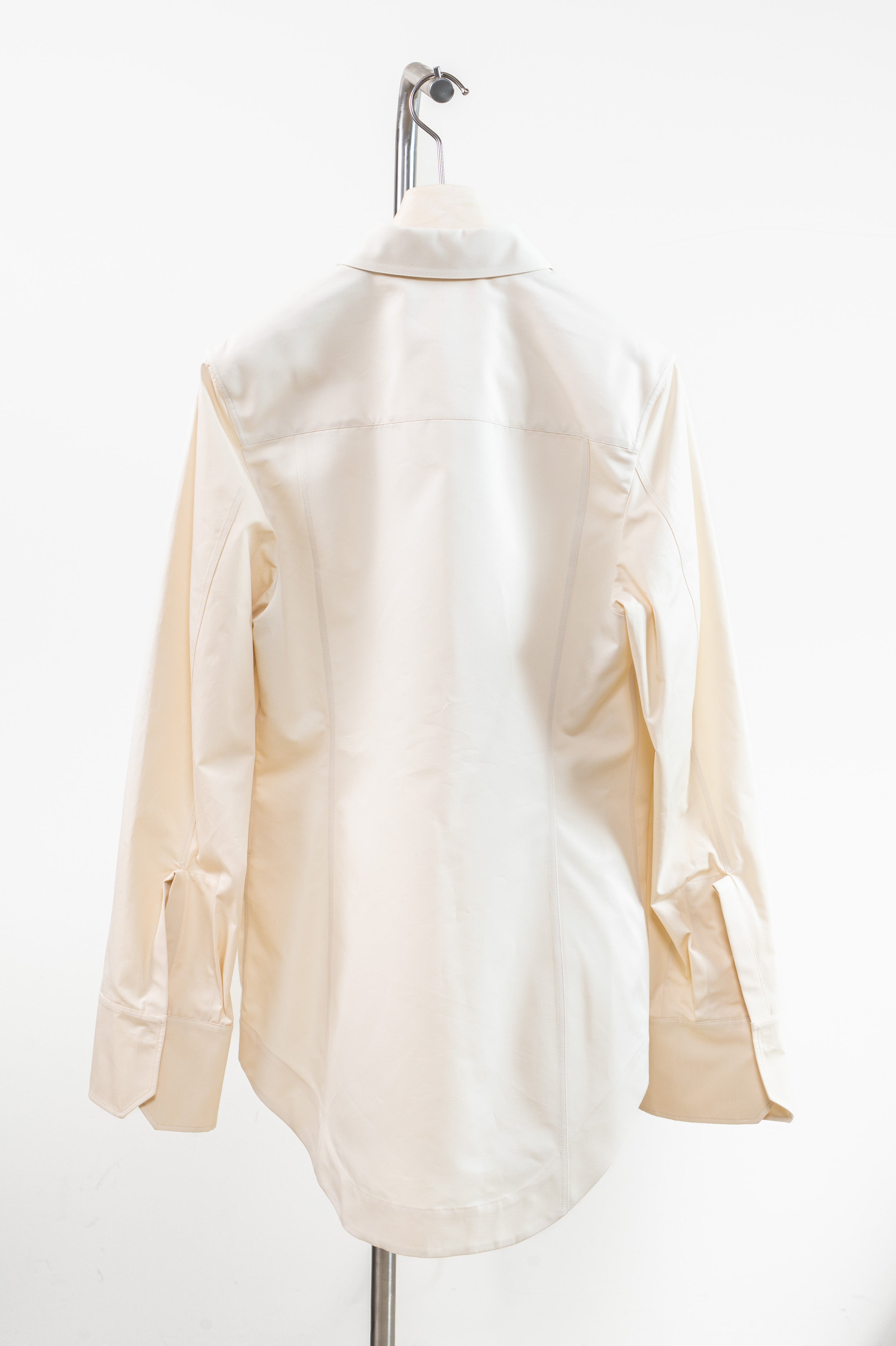Eggshell Oversize Button-Up Blouse