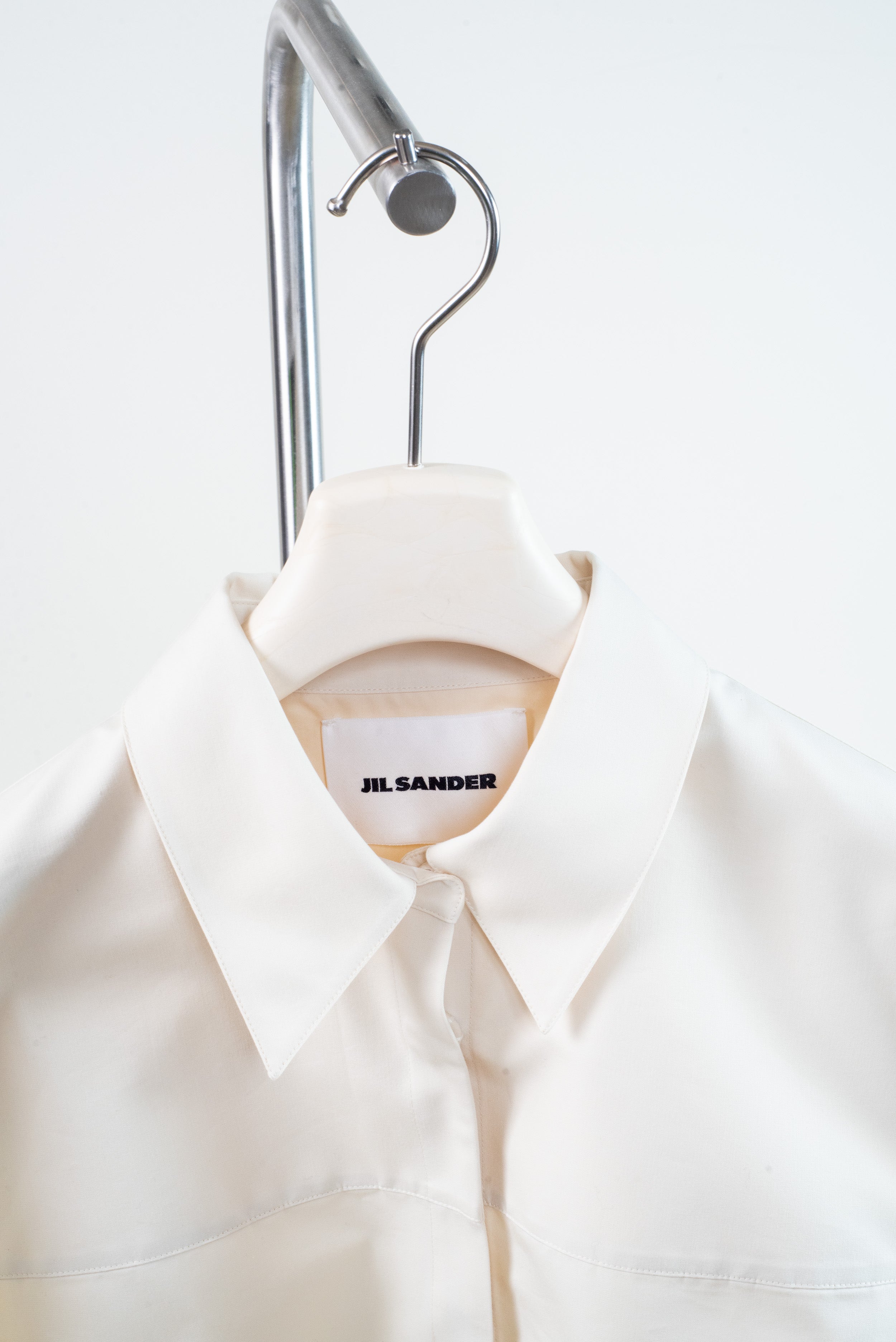 Eggshell Oversize Button-Up Blouse