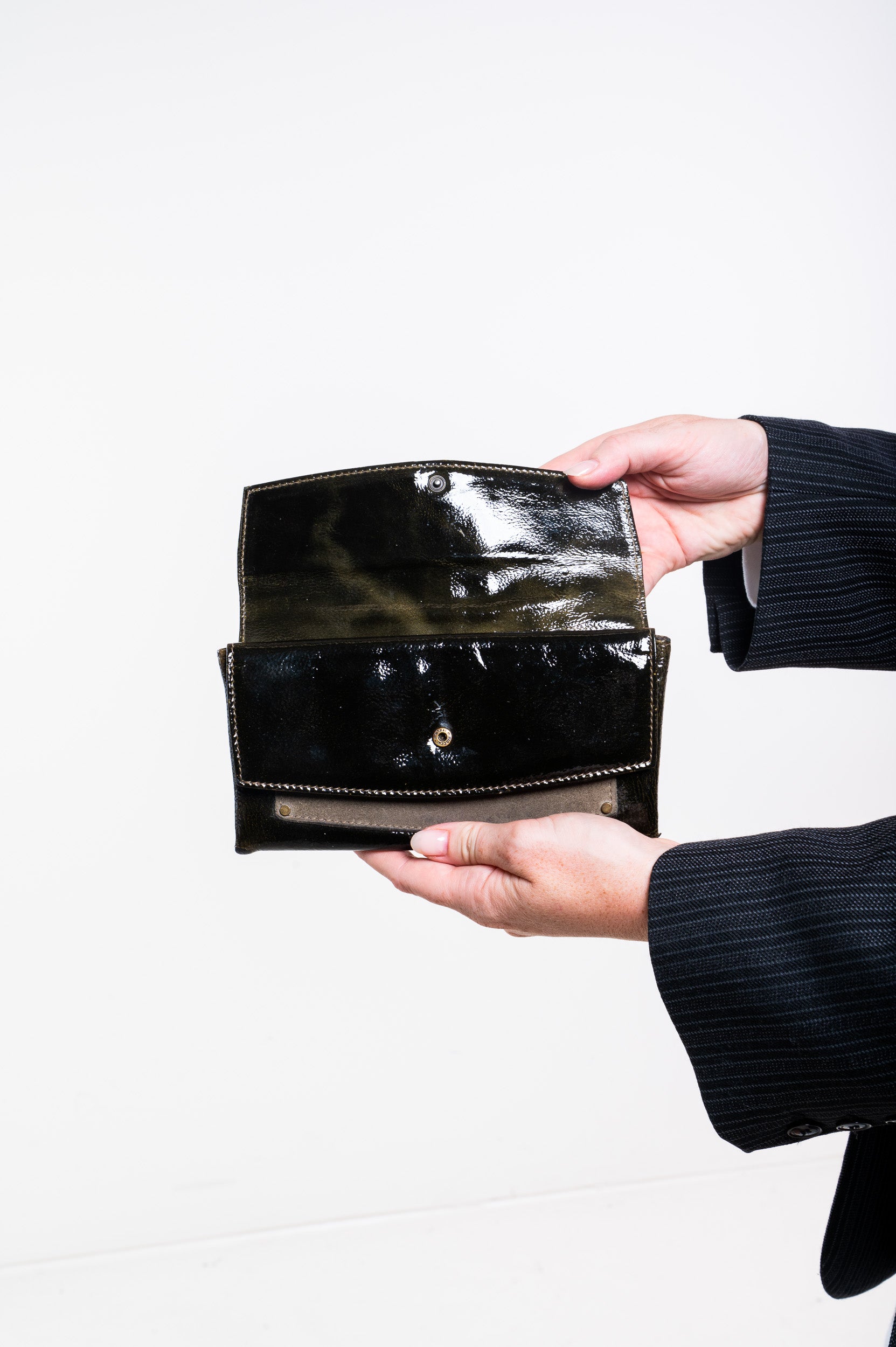 Green Patent Leather Mahala Wallet