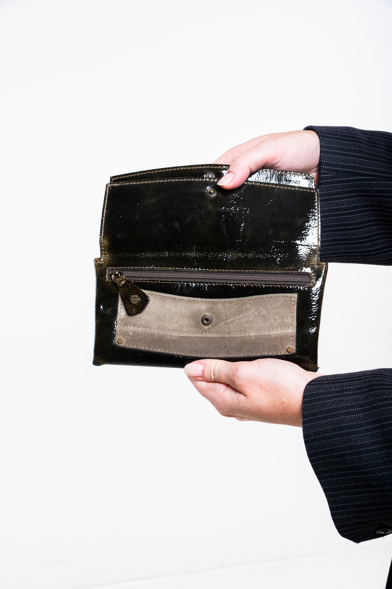 Green Patent Leather Mahala Wallet