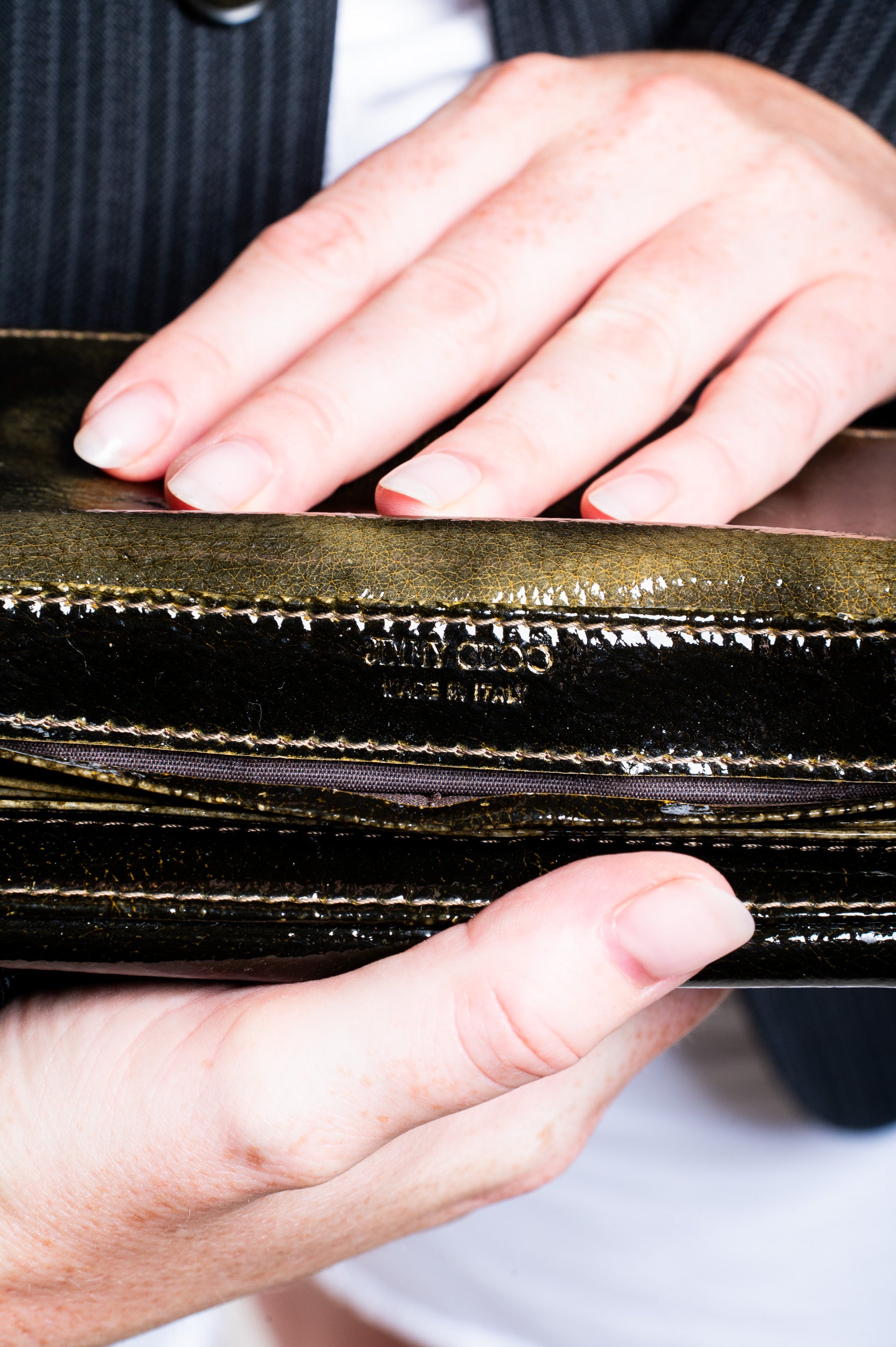 Green Patent Leather Mahala Wallet