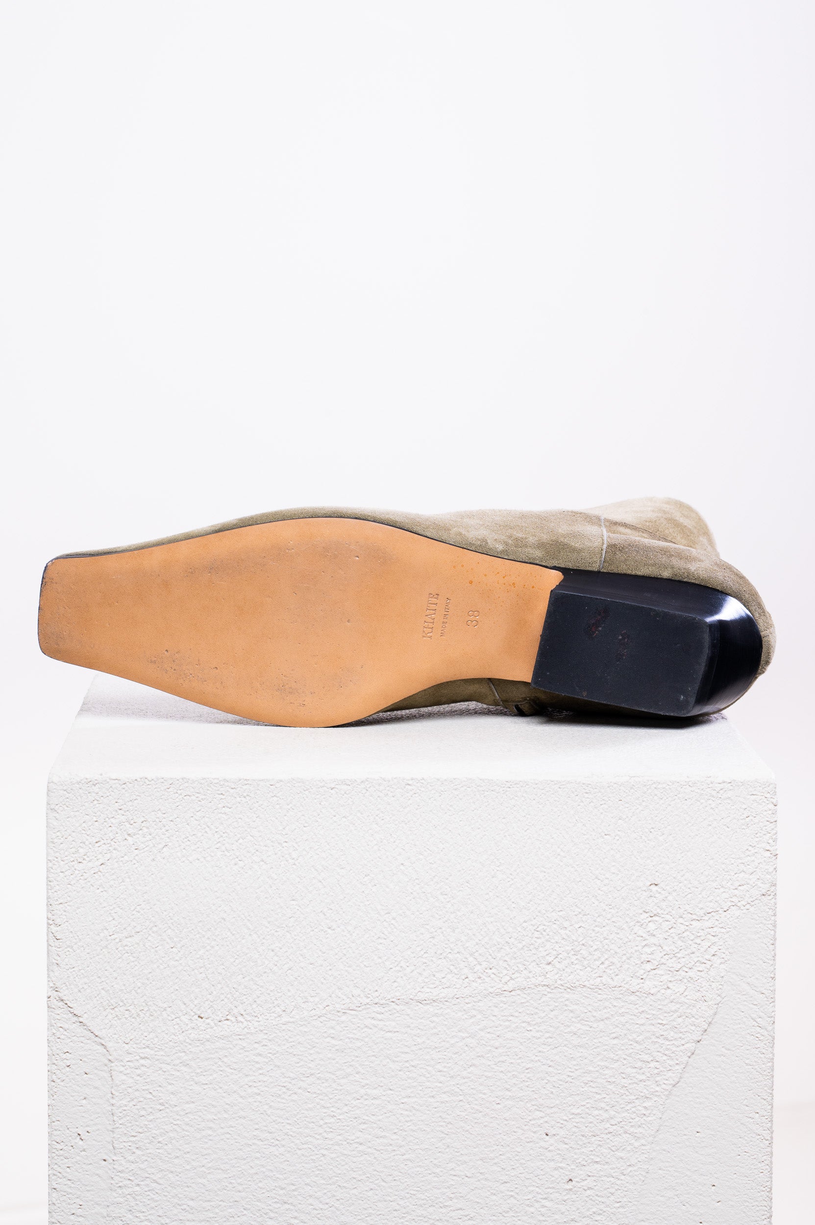 Khaki Marfa Suede Ankle Boot