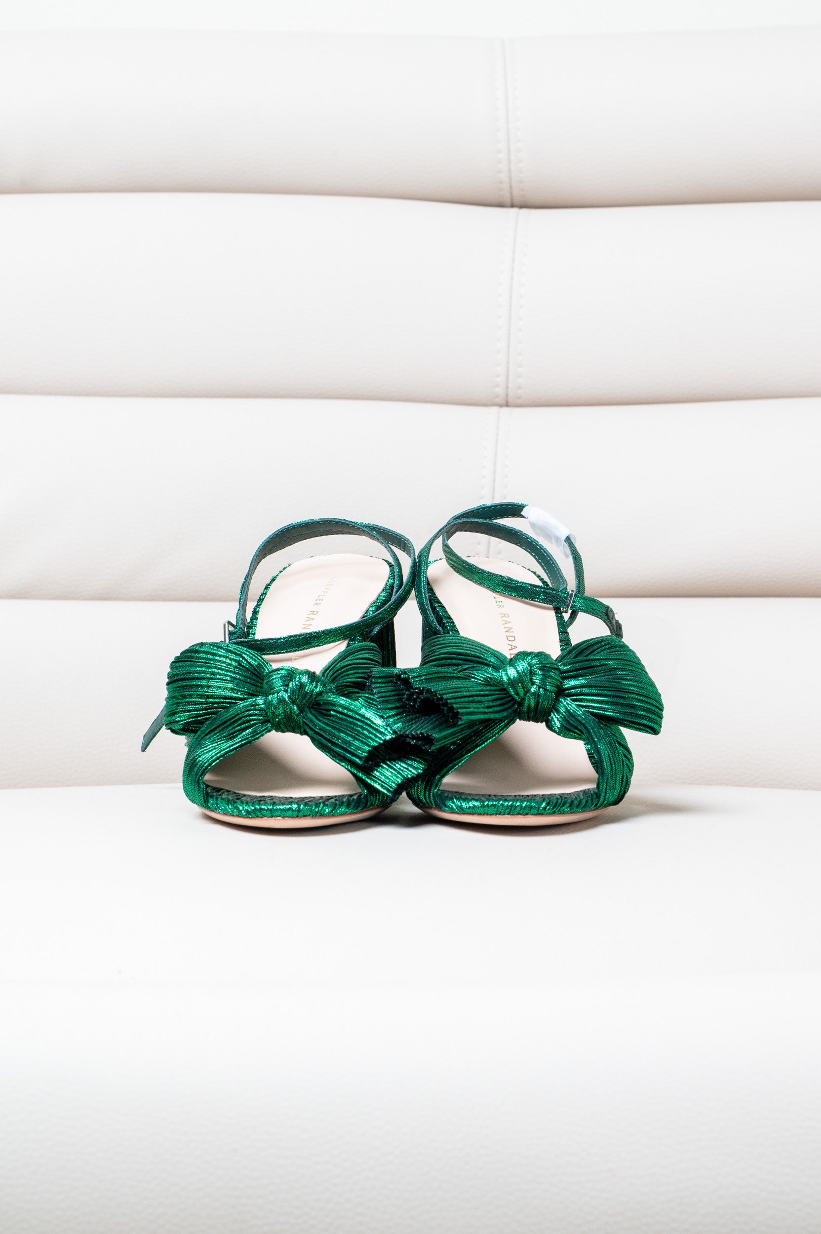 Emerald Camellia High Heel Sandal