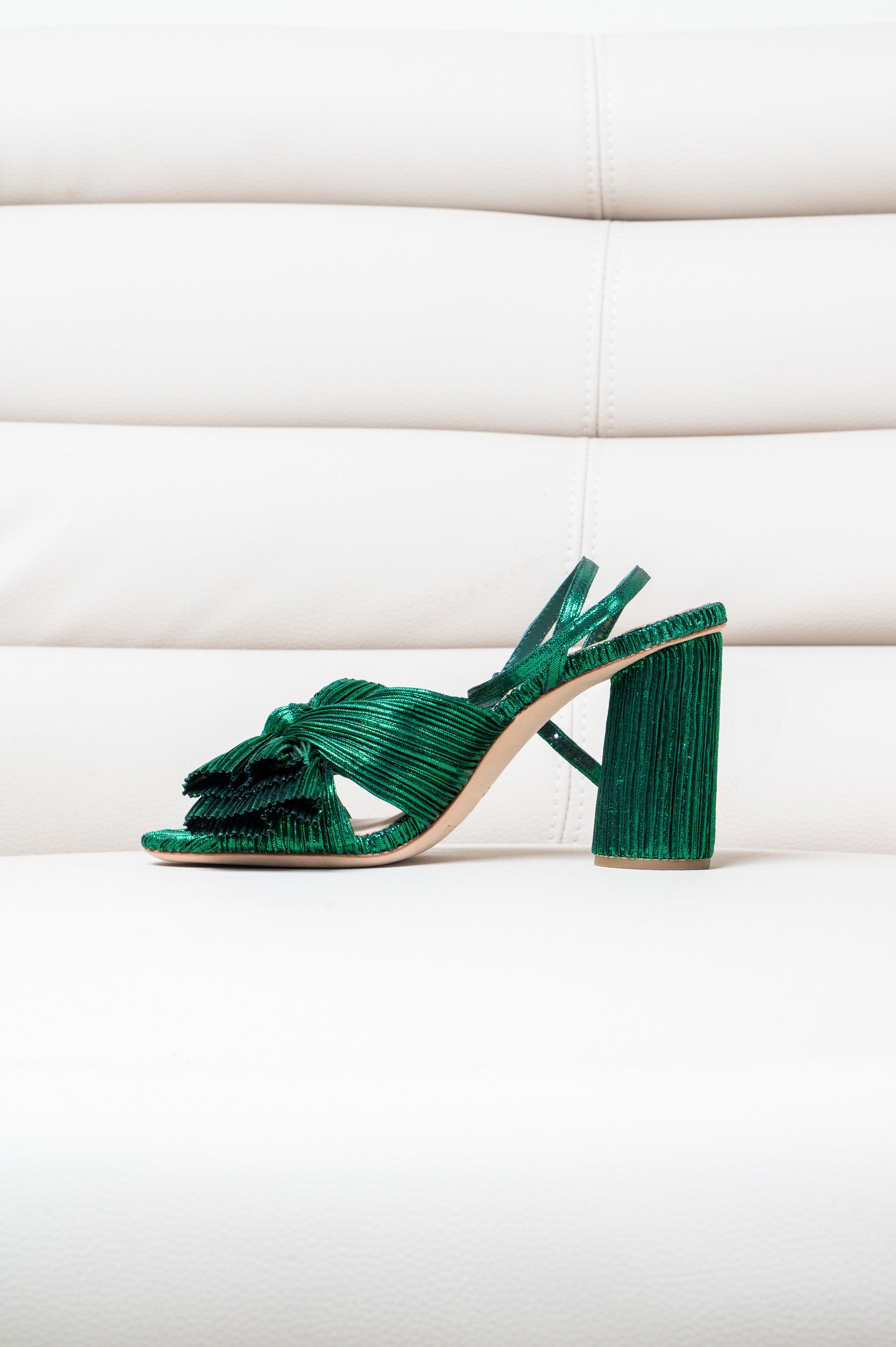 Emerald Camellia High Heel Sandal