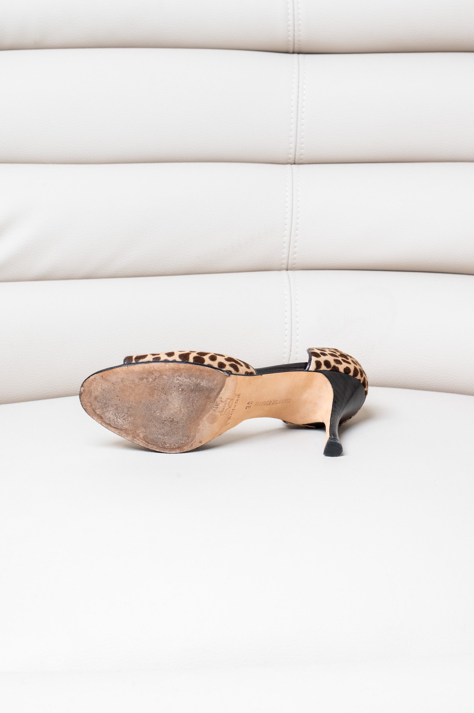 Leopard D'Orsay Peep Toe Pump